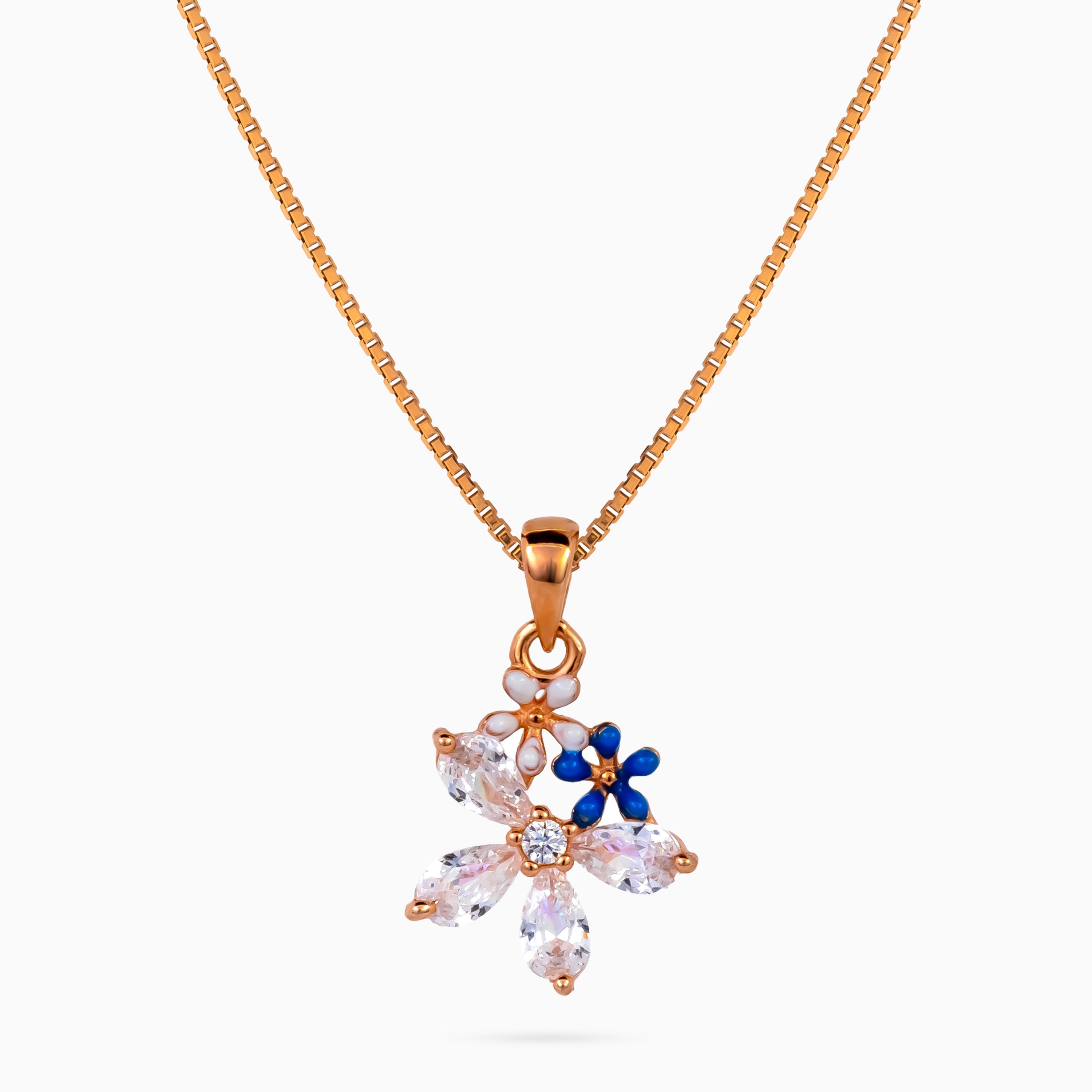 Azure Blossom Cluster Pendant Set
