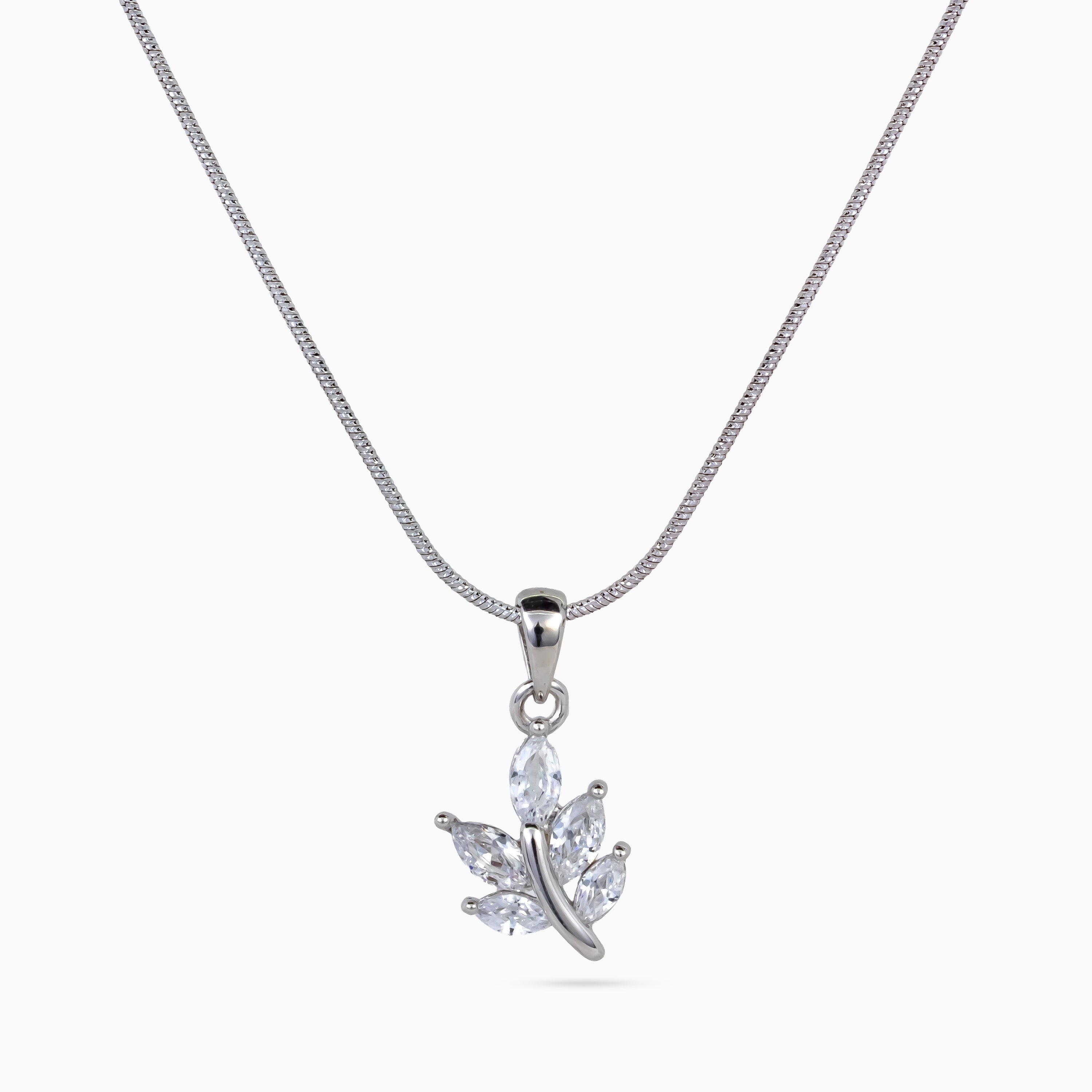 Crystal Leaf Trio Pendant Set