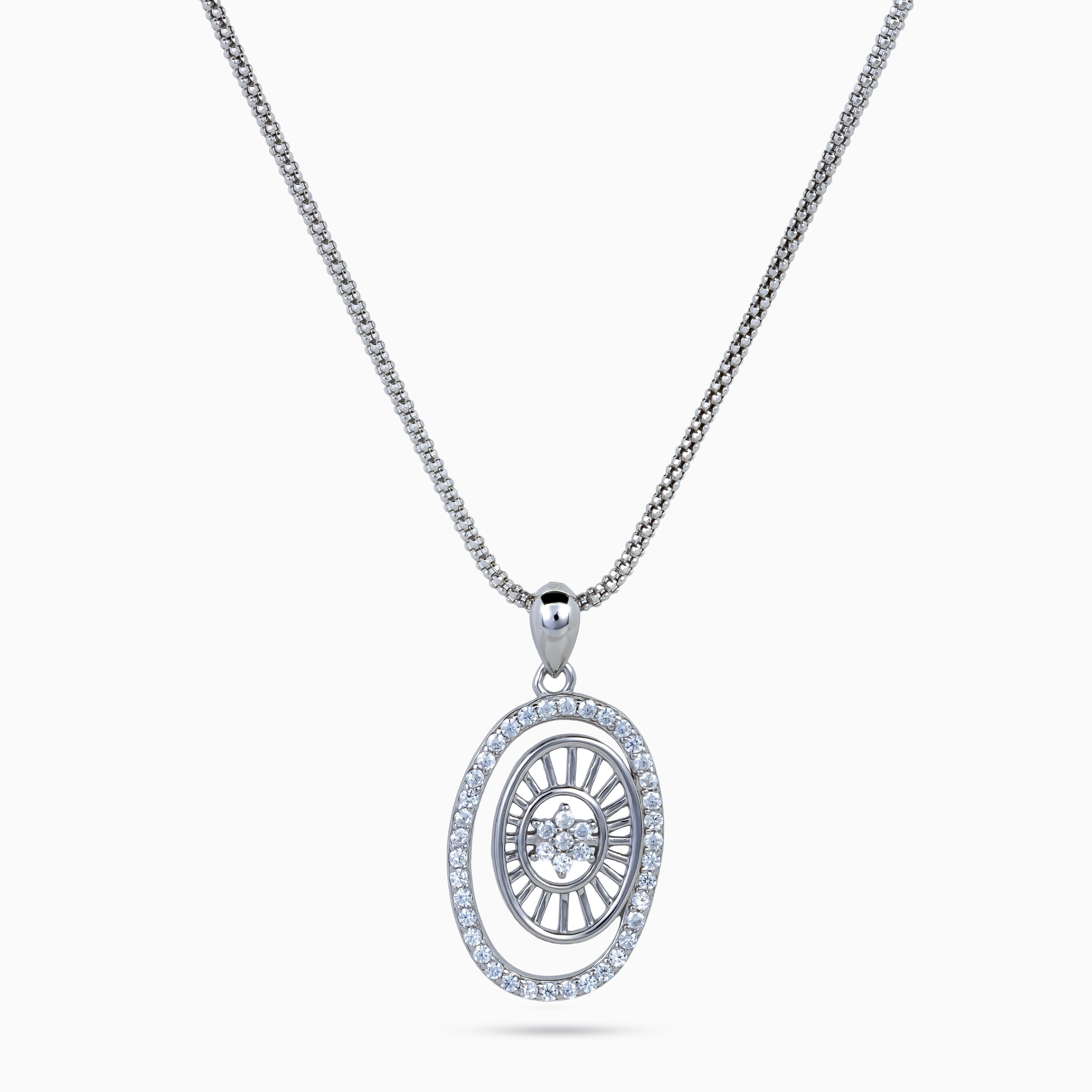 Sunburst Oval Pendant Set