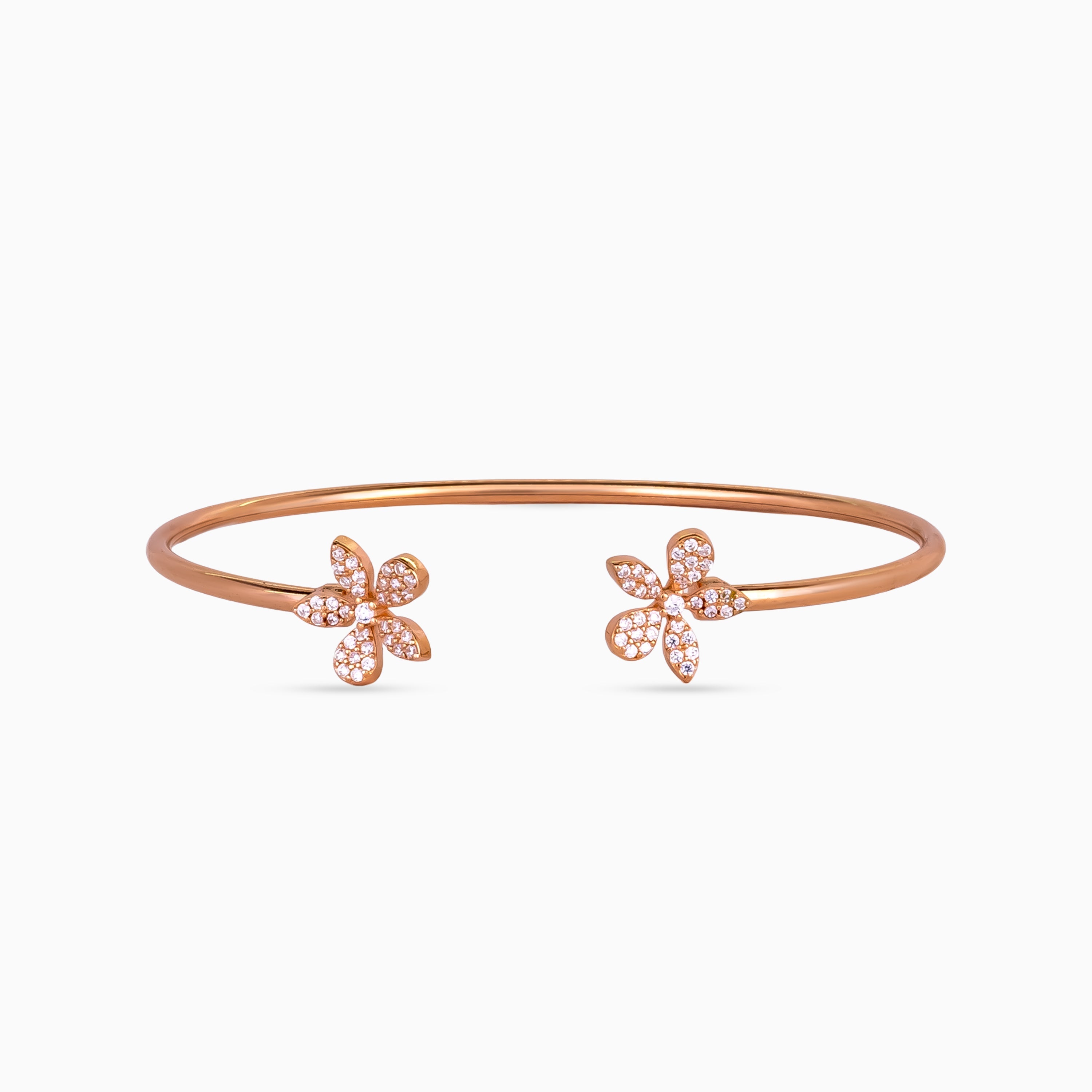 Twin Blossom Pavé Bangle