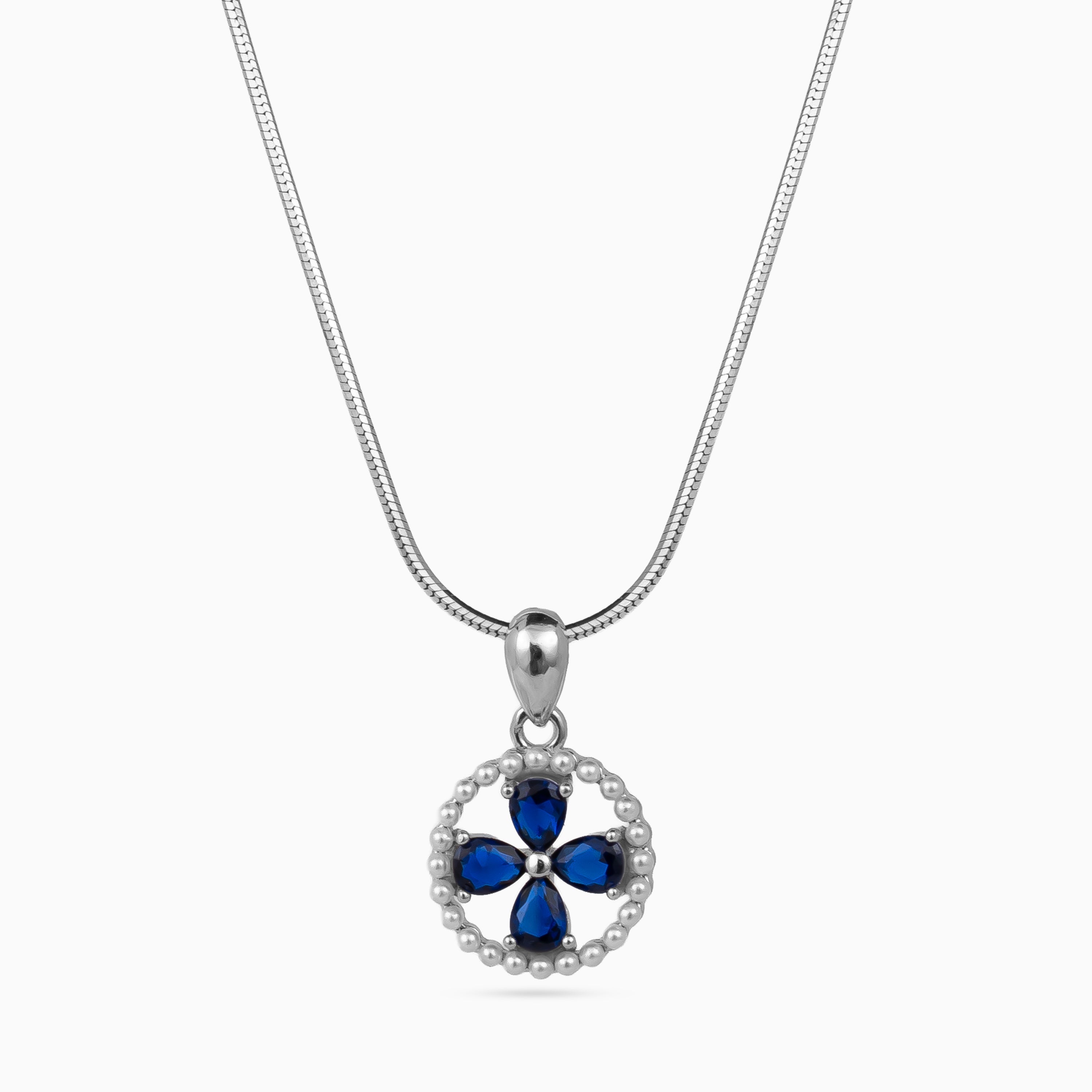Midnight Petal Medallion Pendant Set