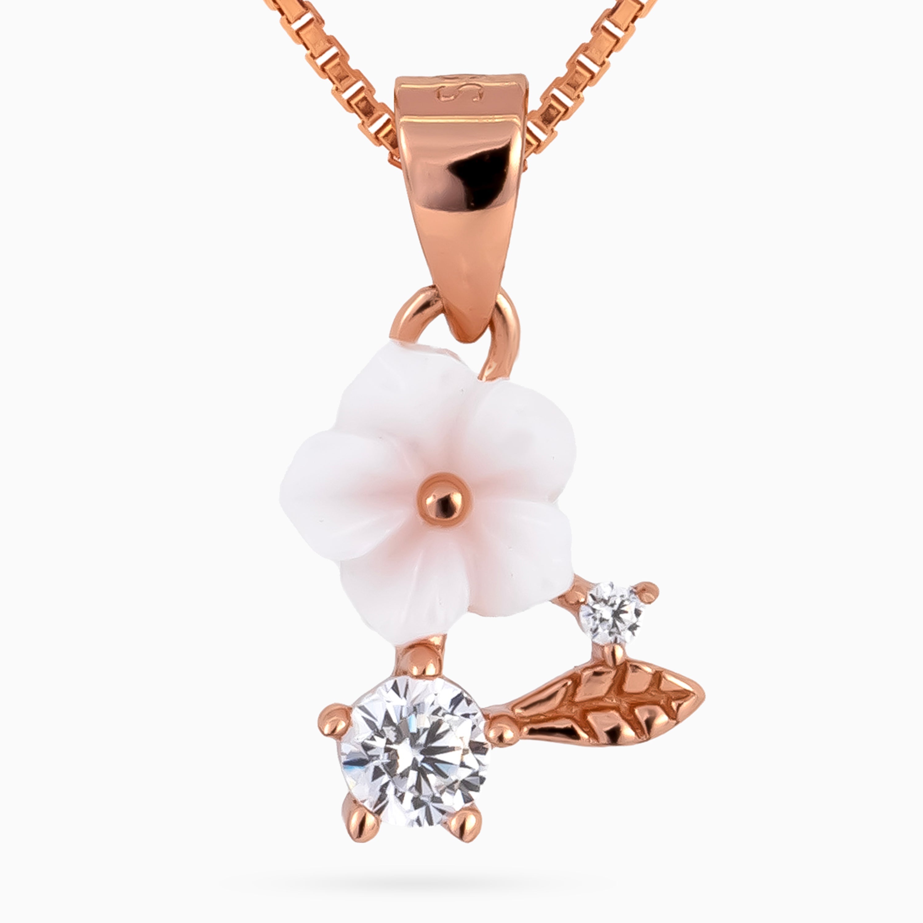 Blush Petal Charm Necklace