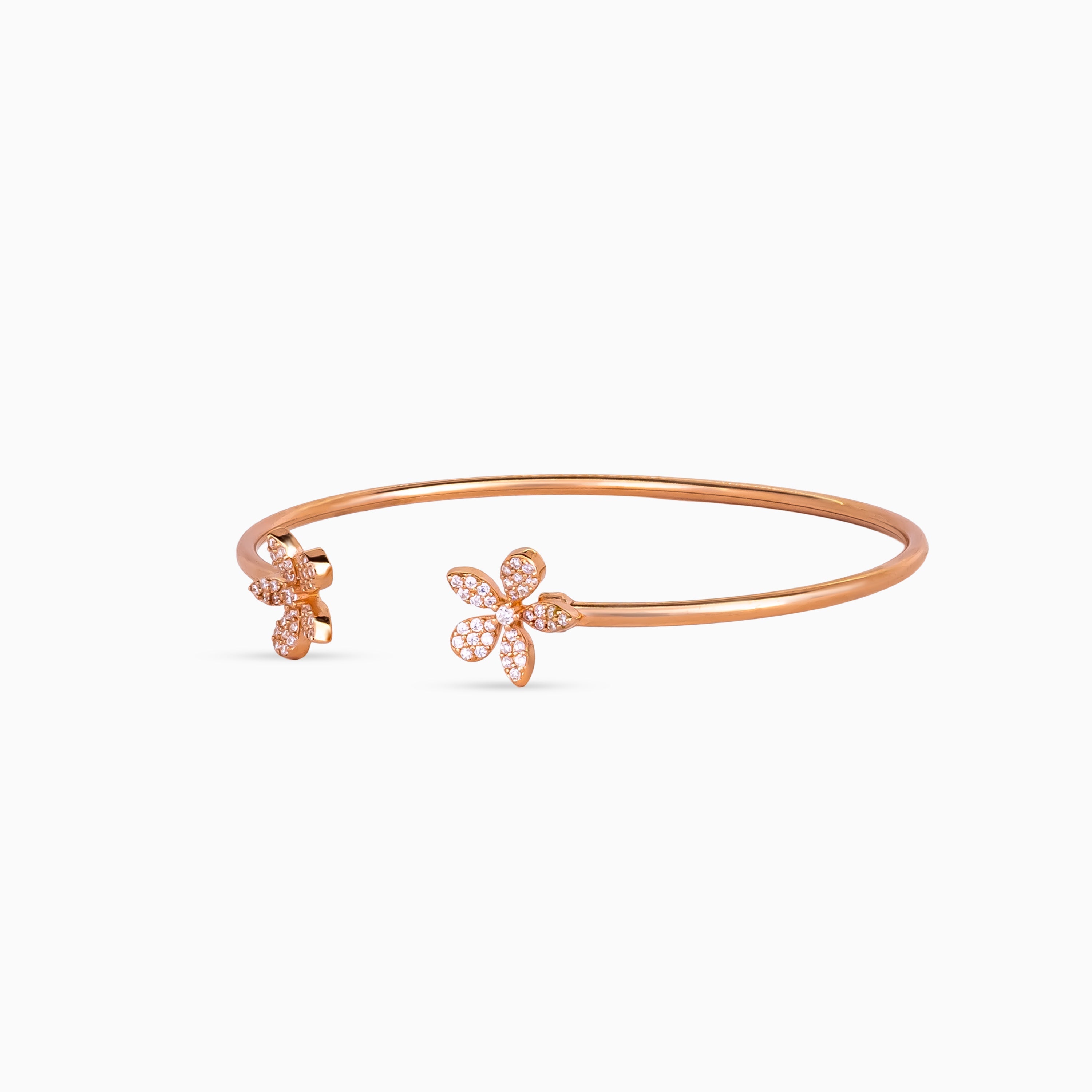 Twin Blossom Pavé Bangle