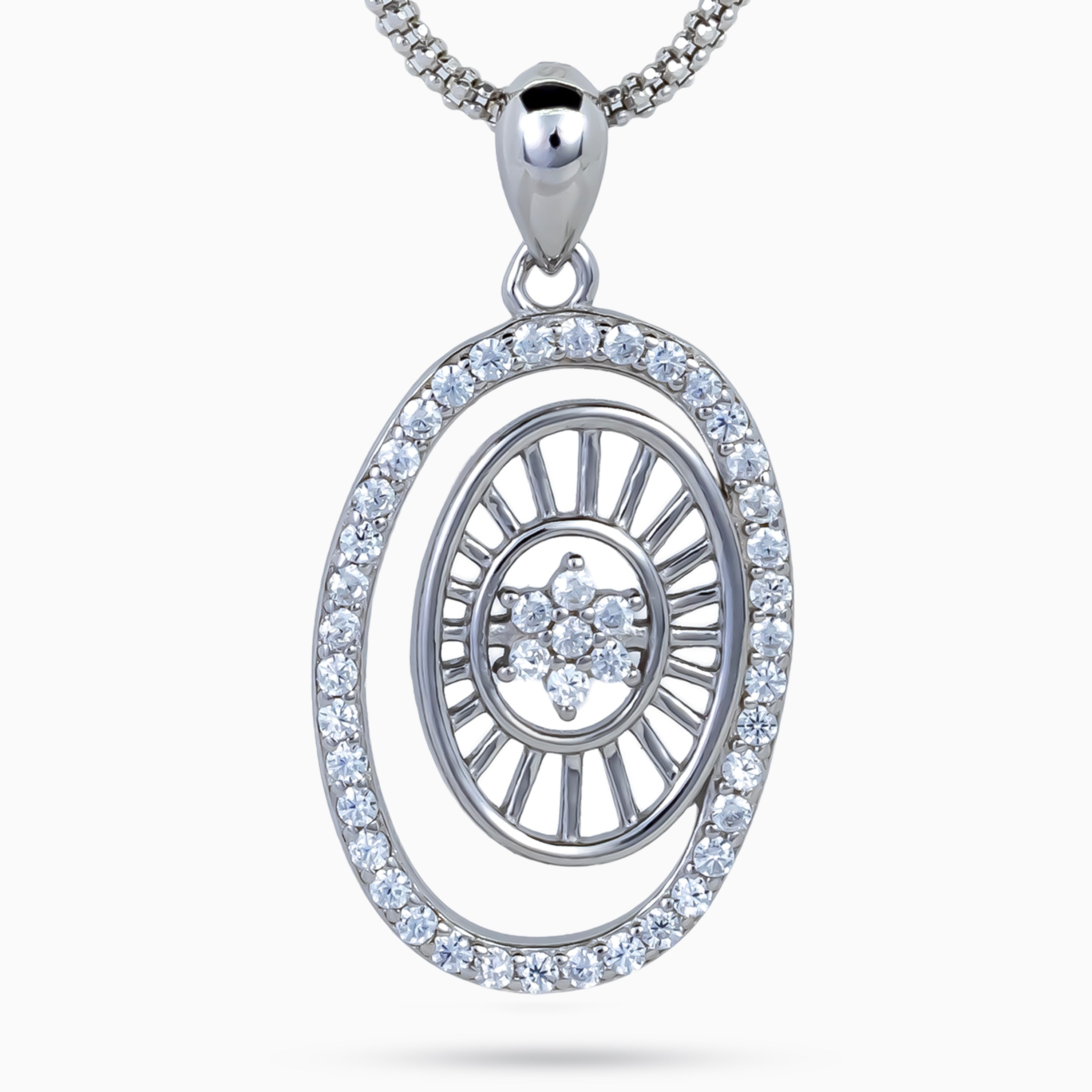 Sunburst Oval Pendant Set