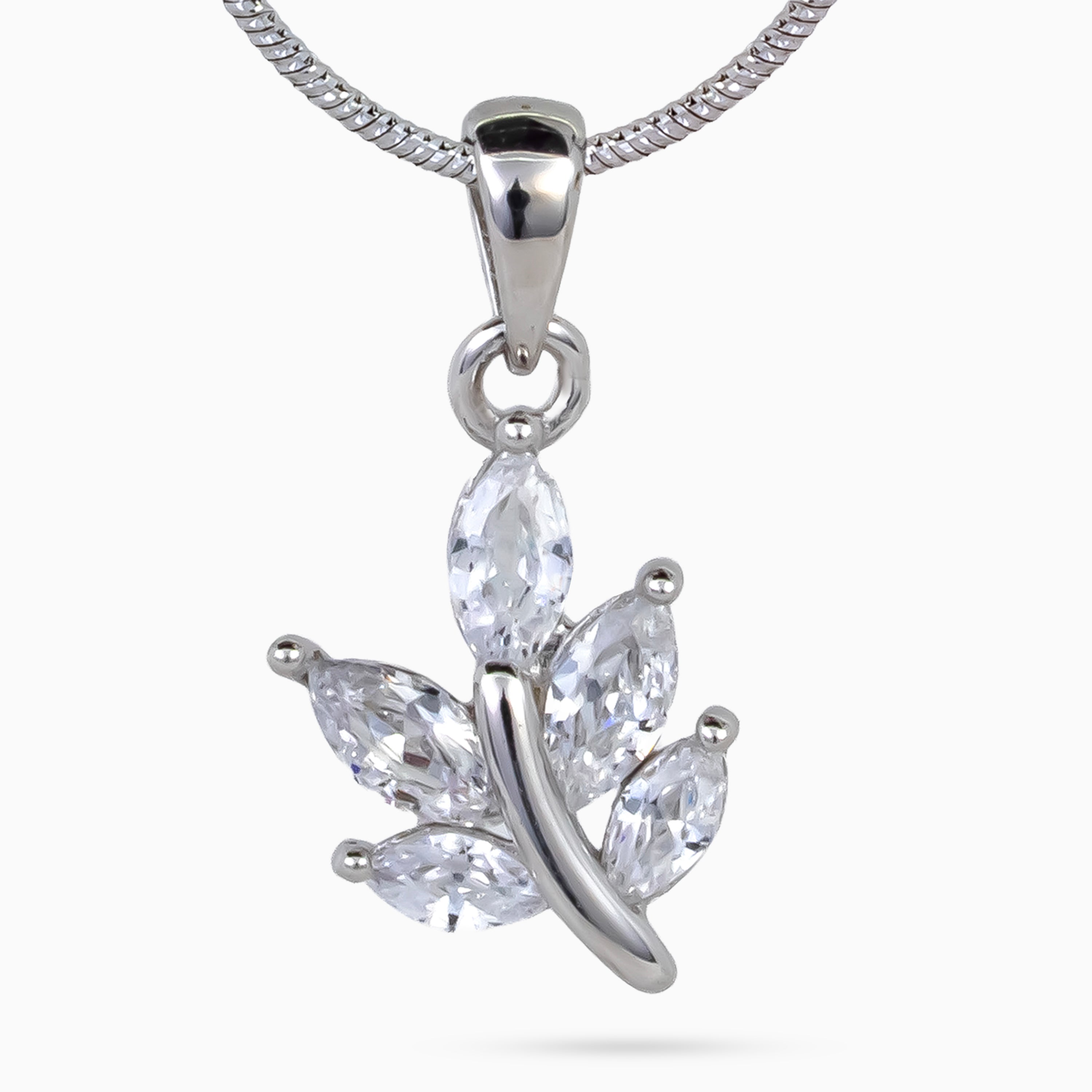 Crystal Leaf Trio Pendant Set