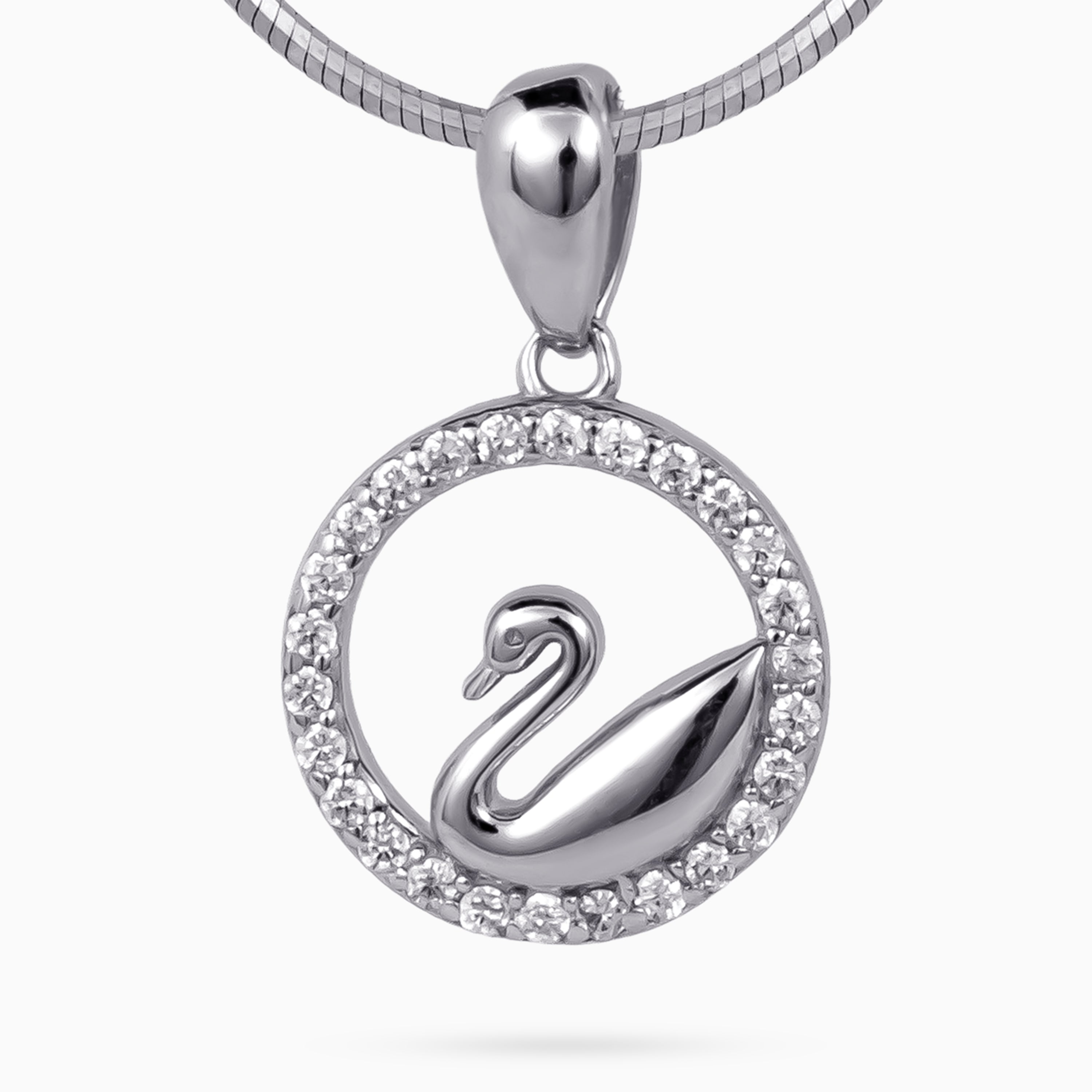 Swan Halo Pendant Set