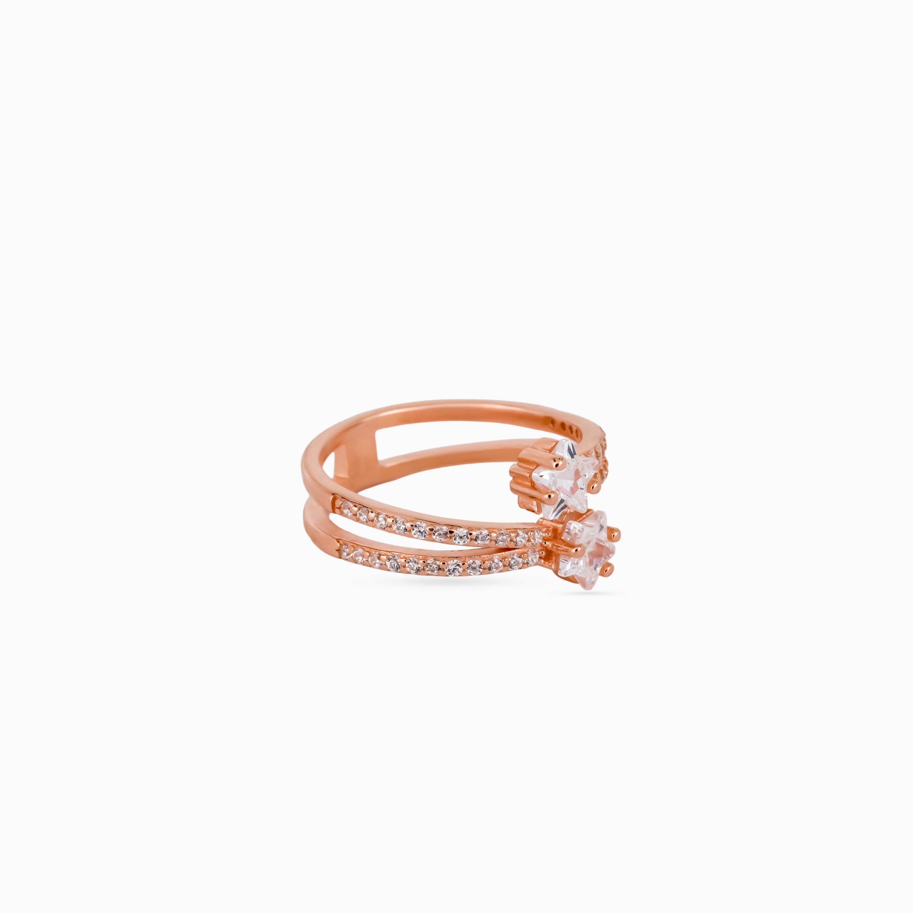 Twin Shooting Stars Ring