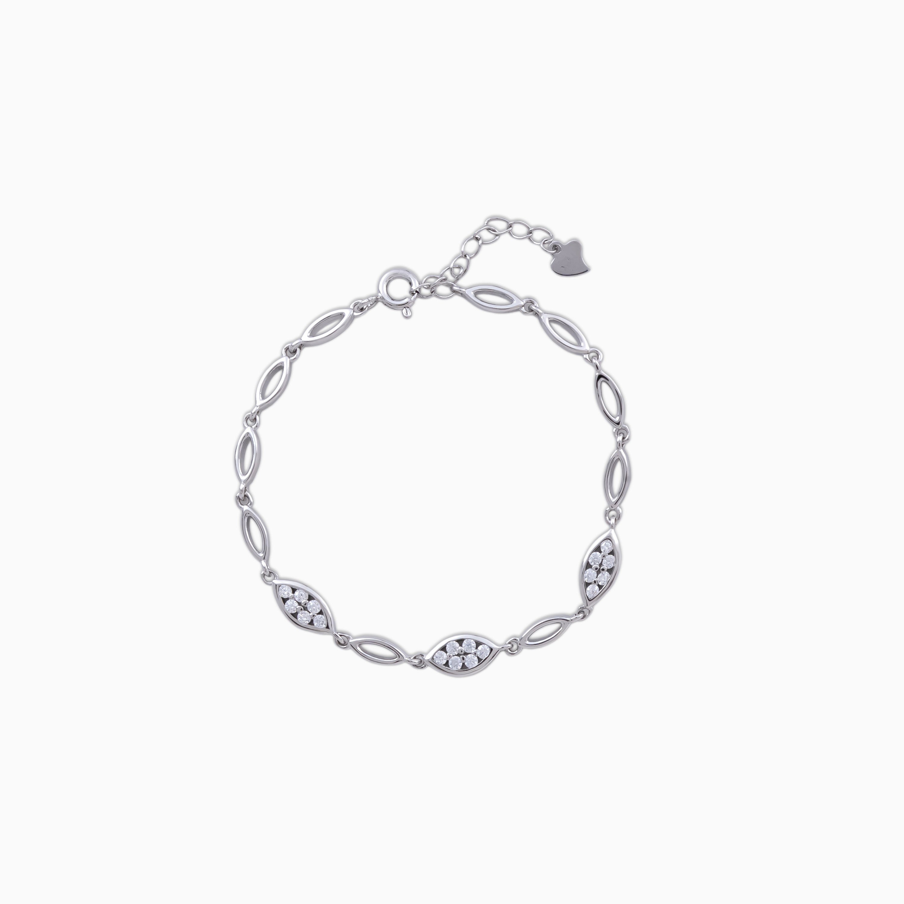 925 sterling silver, Rose Gold Bracelet  Luminous Links bracelet (Luminous Links), 16 cm