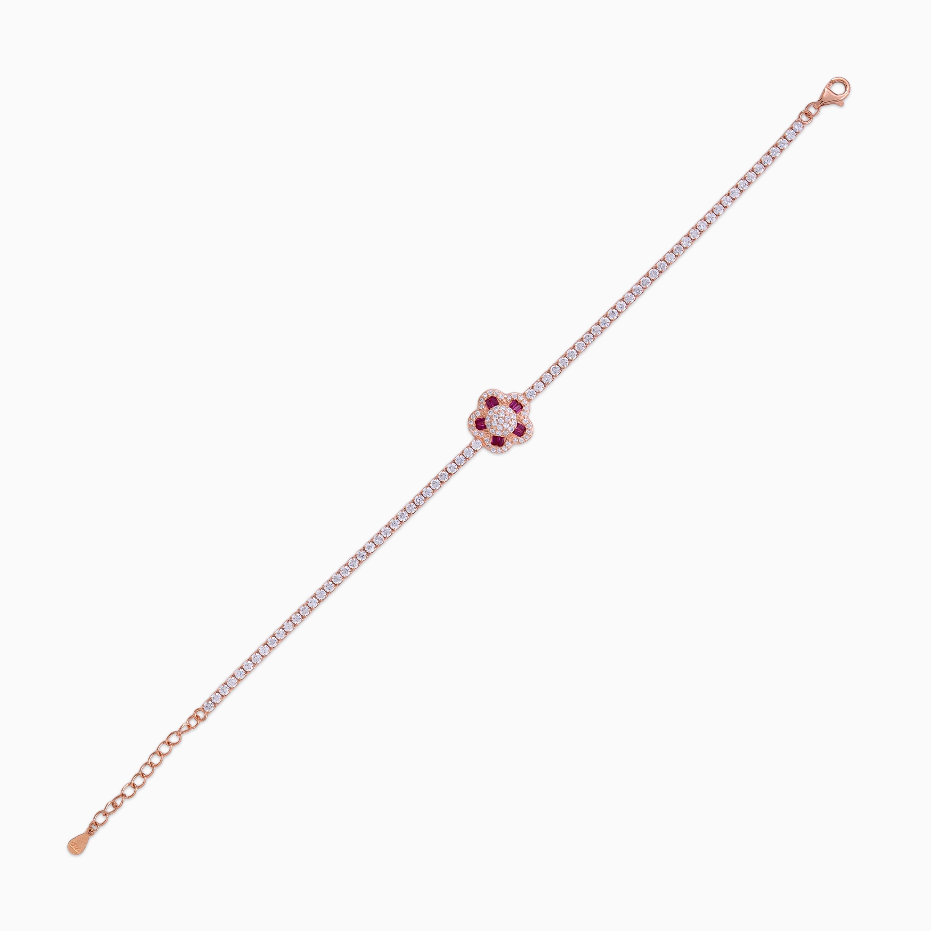 Petal Charm Tennis Bracelet
