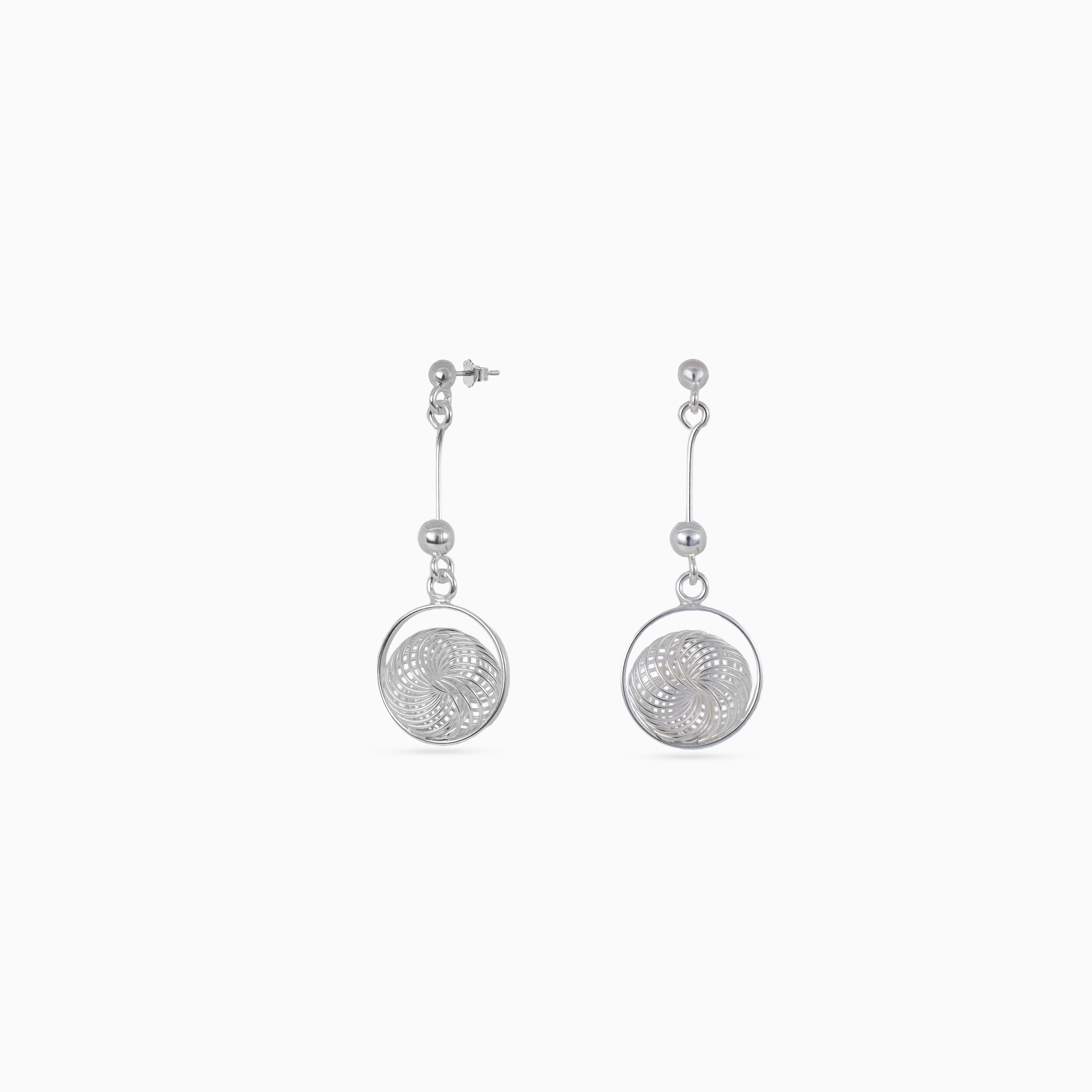 Silver Filigree Medallion Drops