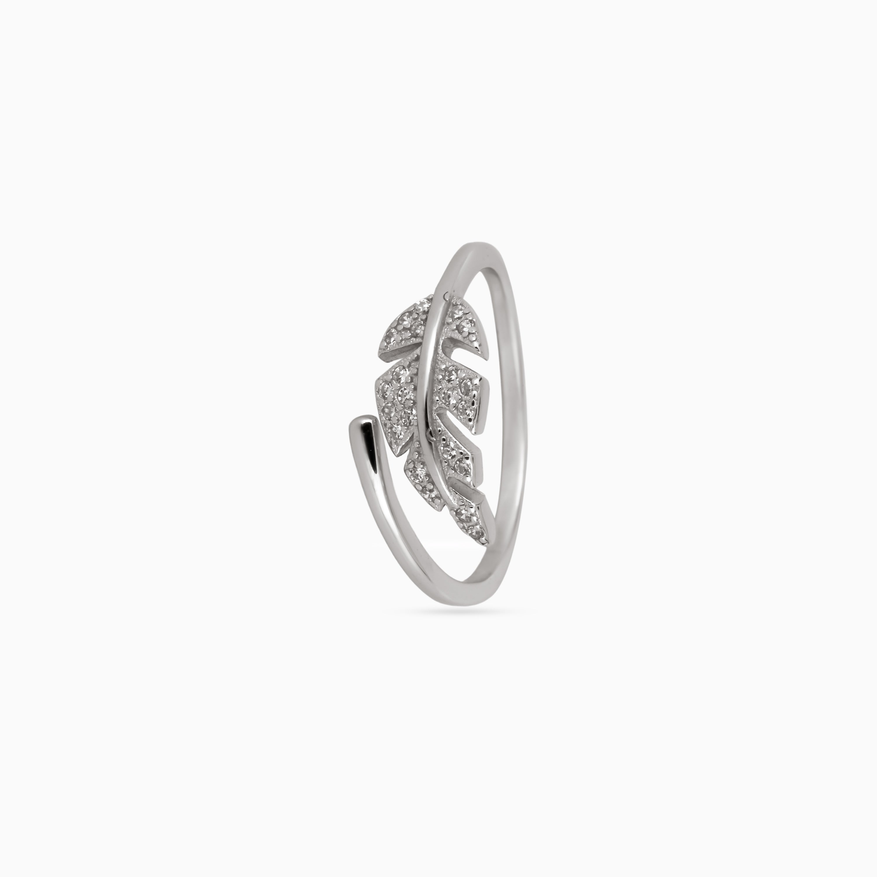 Pavé Leaf Wrap Ring