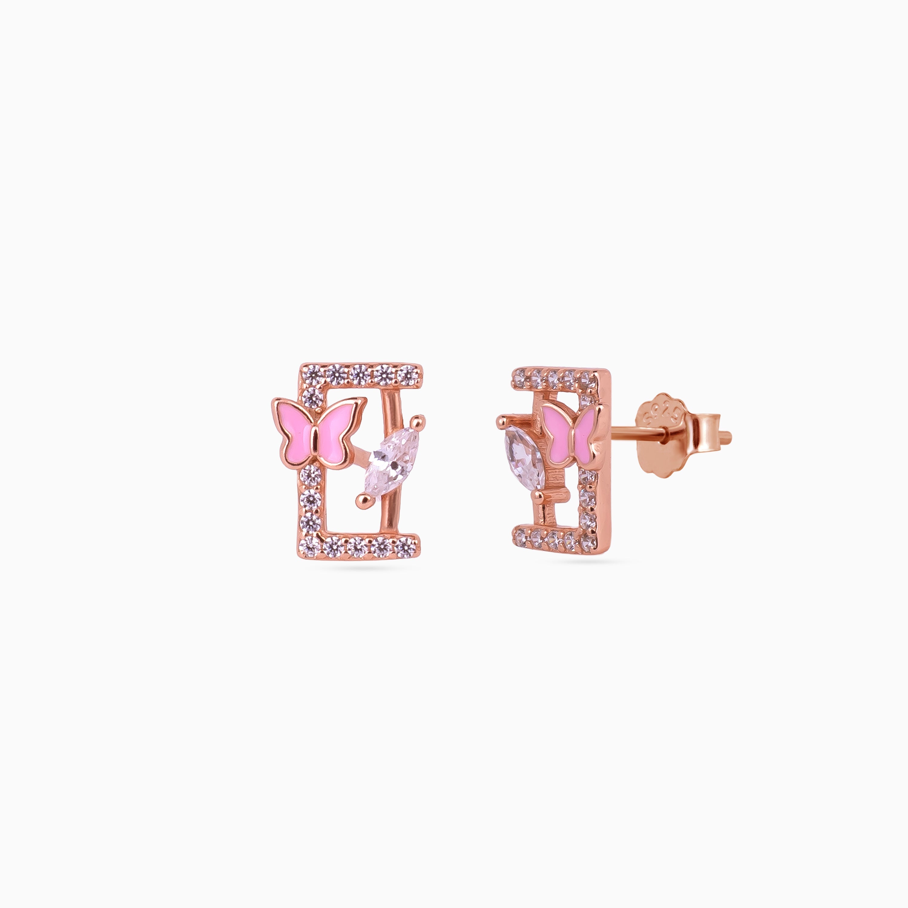Papillon Frame Mini Studs