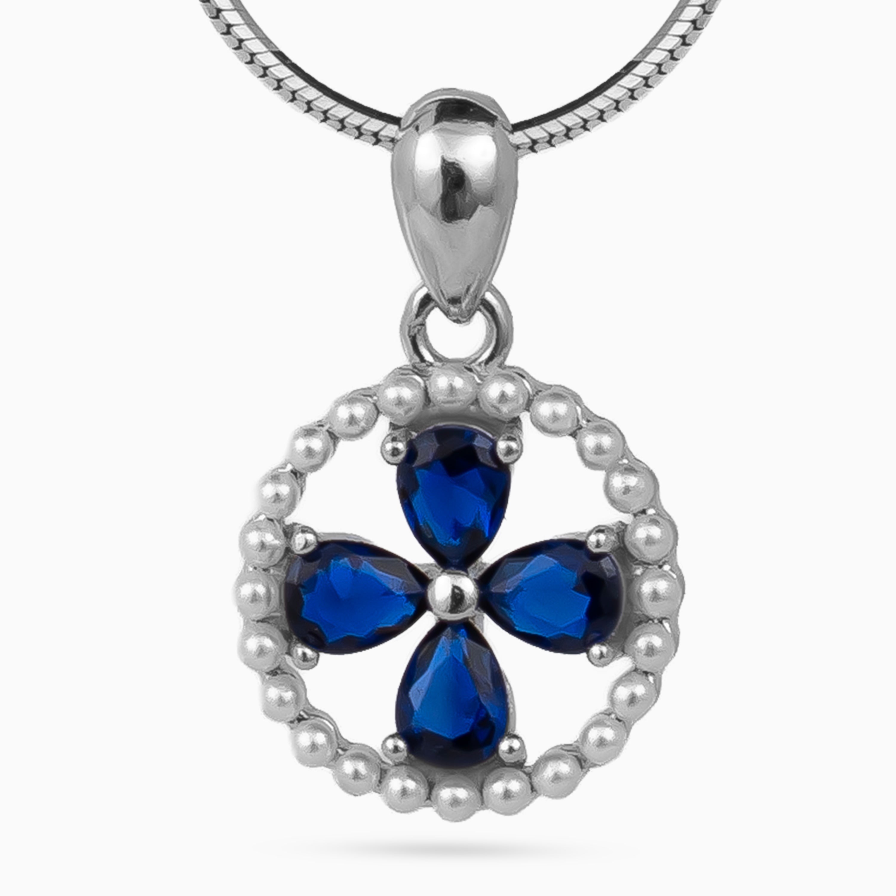 Midnight Petal Medallion Pendant Set