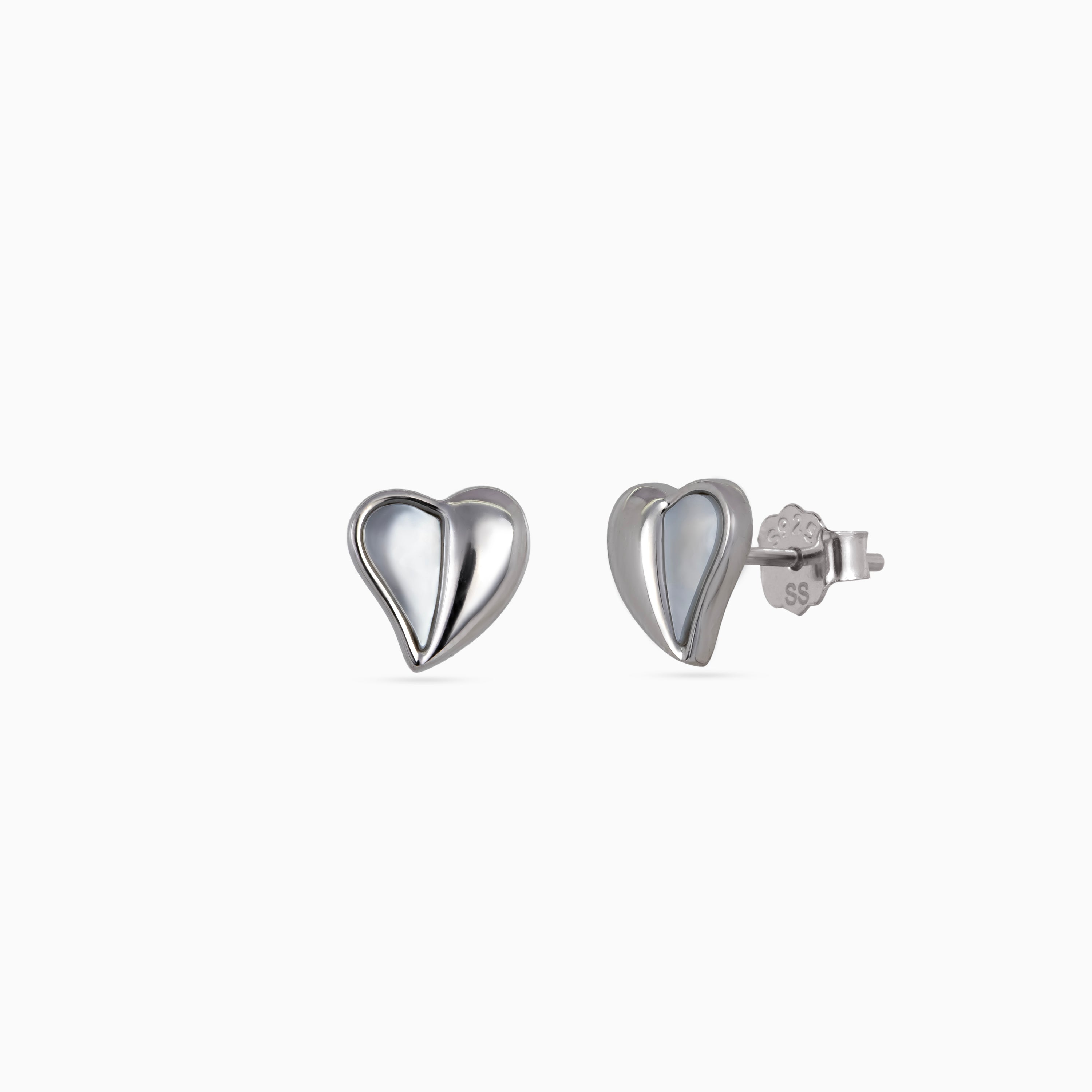 Heartline Mother of Pearl Studs