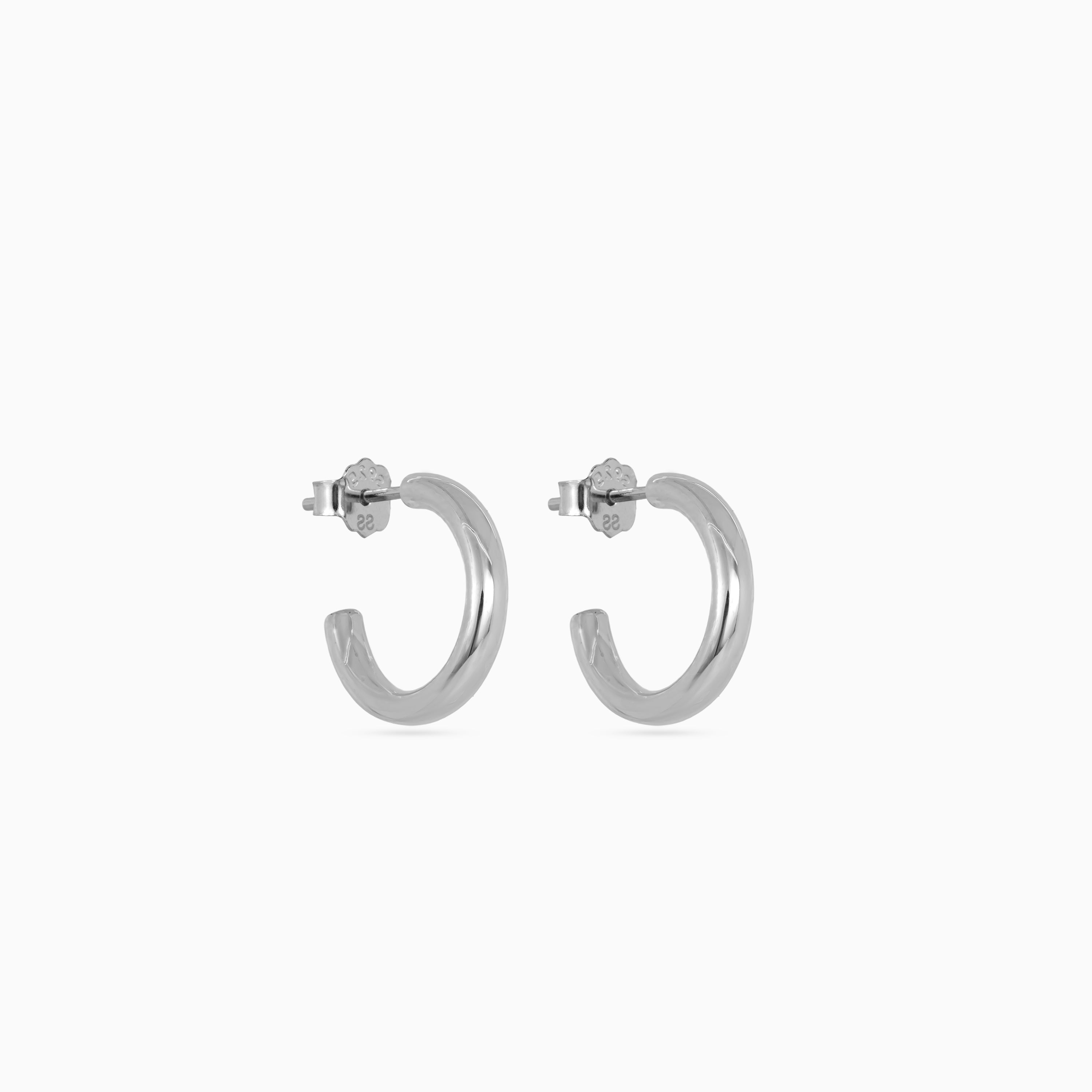 Silver Dome Hoop Minis