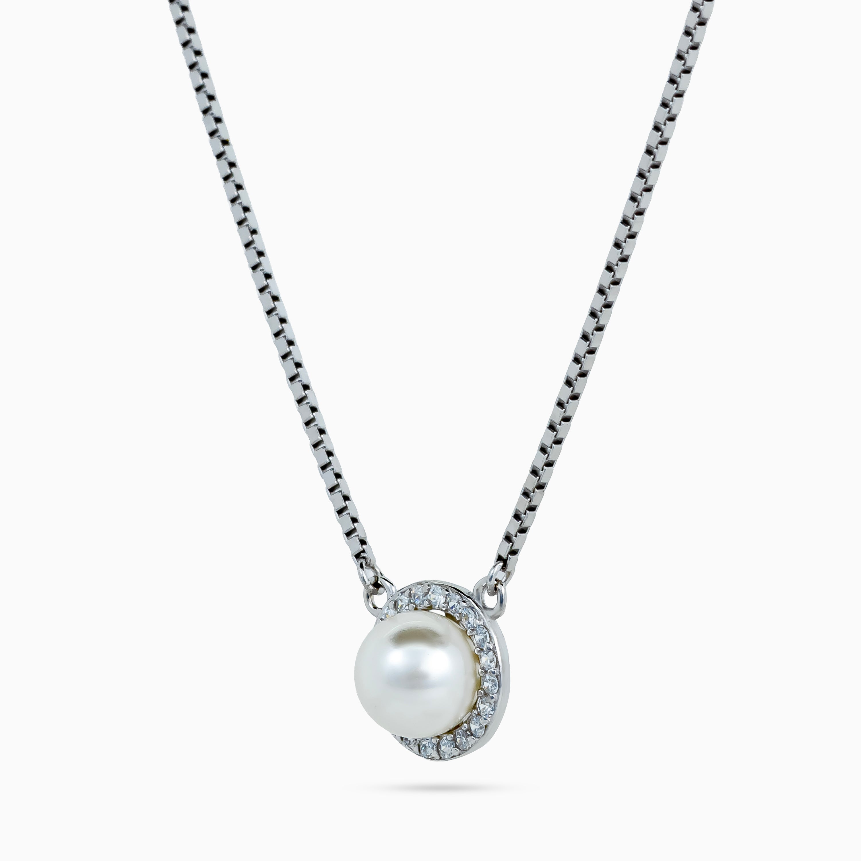 Pearl Halo Medallion Necklace
