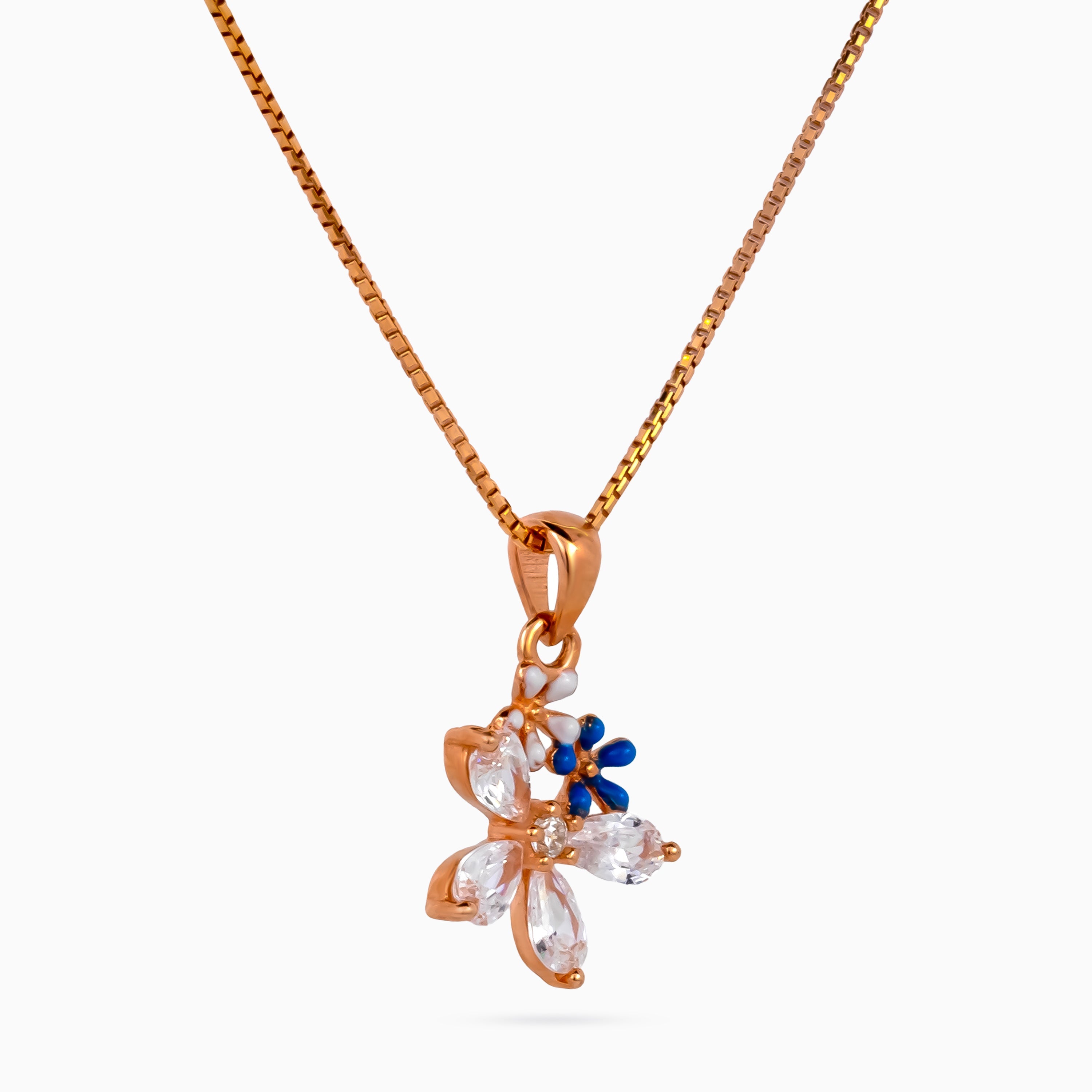 Azure Blossom Cluster Pendant Set