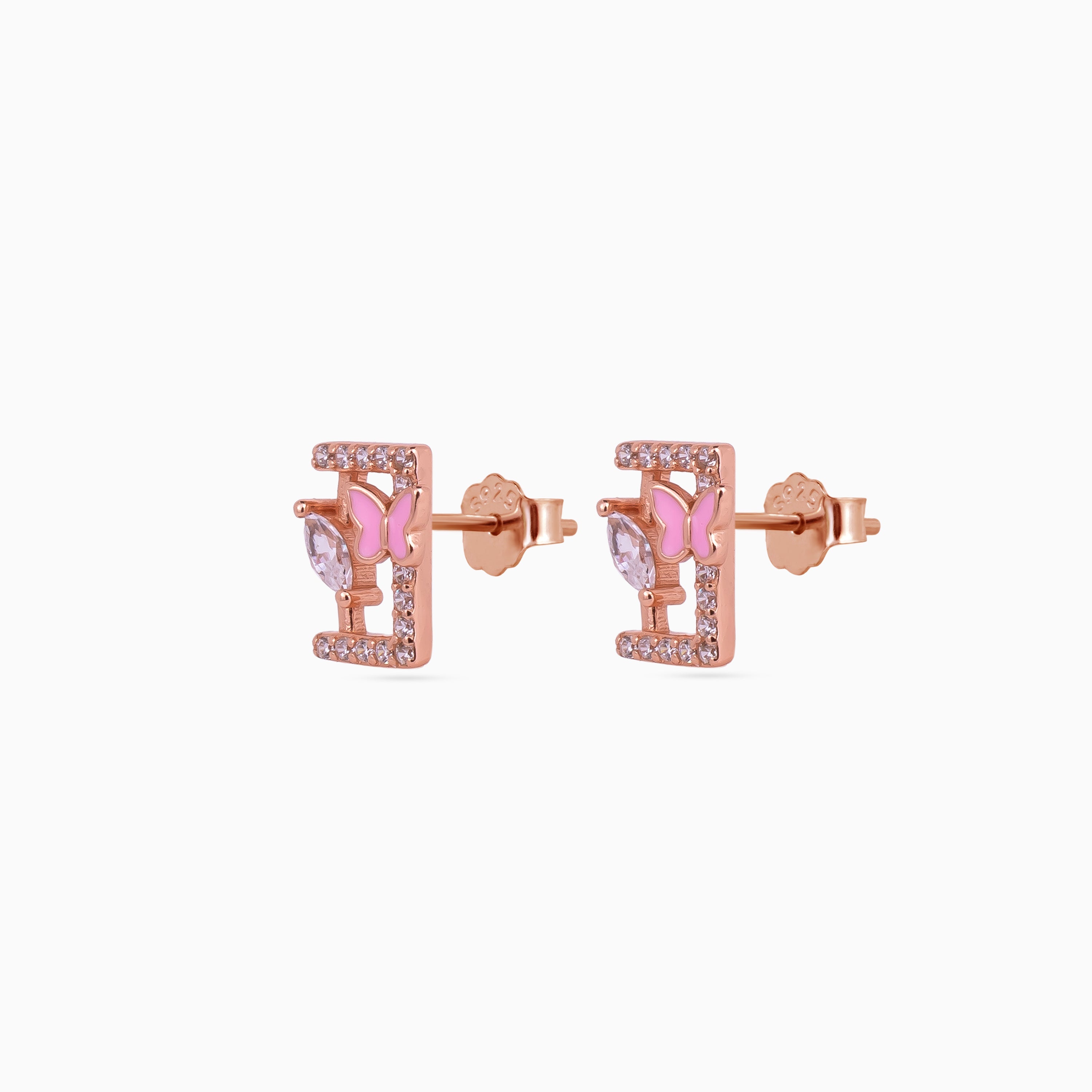 Papillon Frame Mini Studs