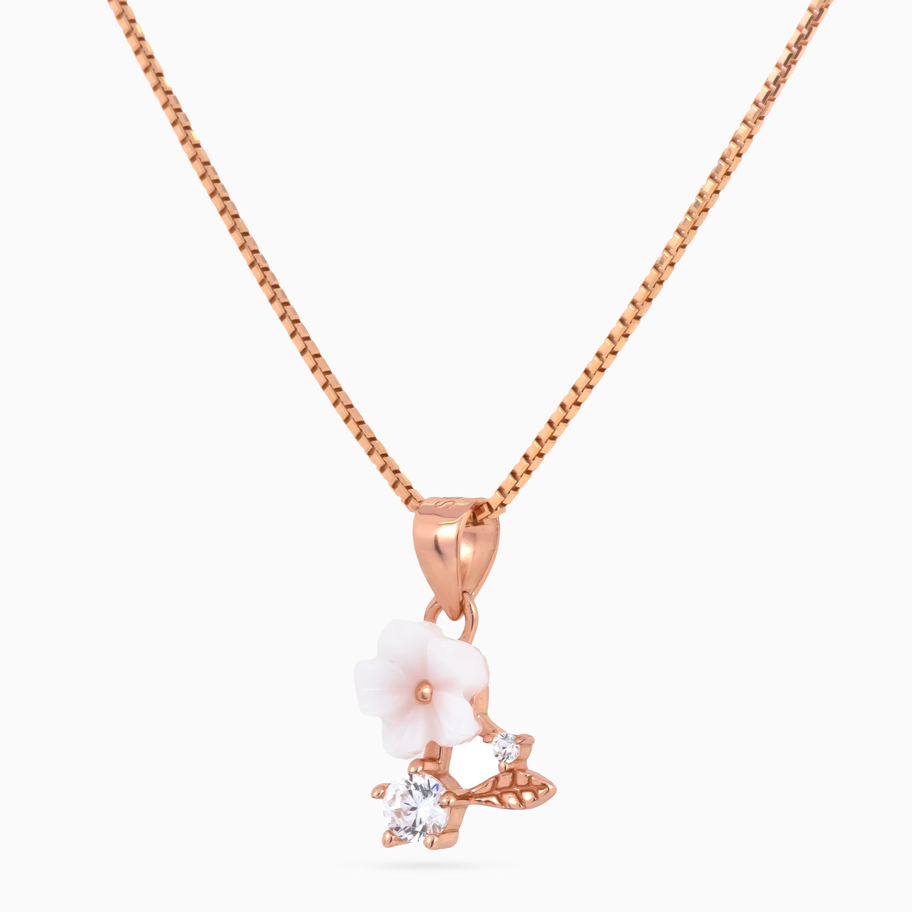 Blush Petal Charm Necklace