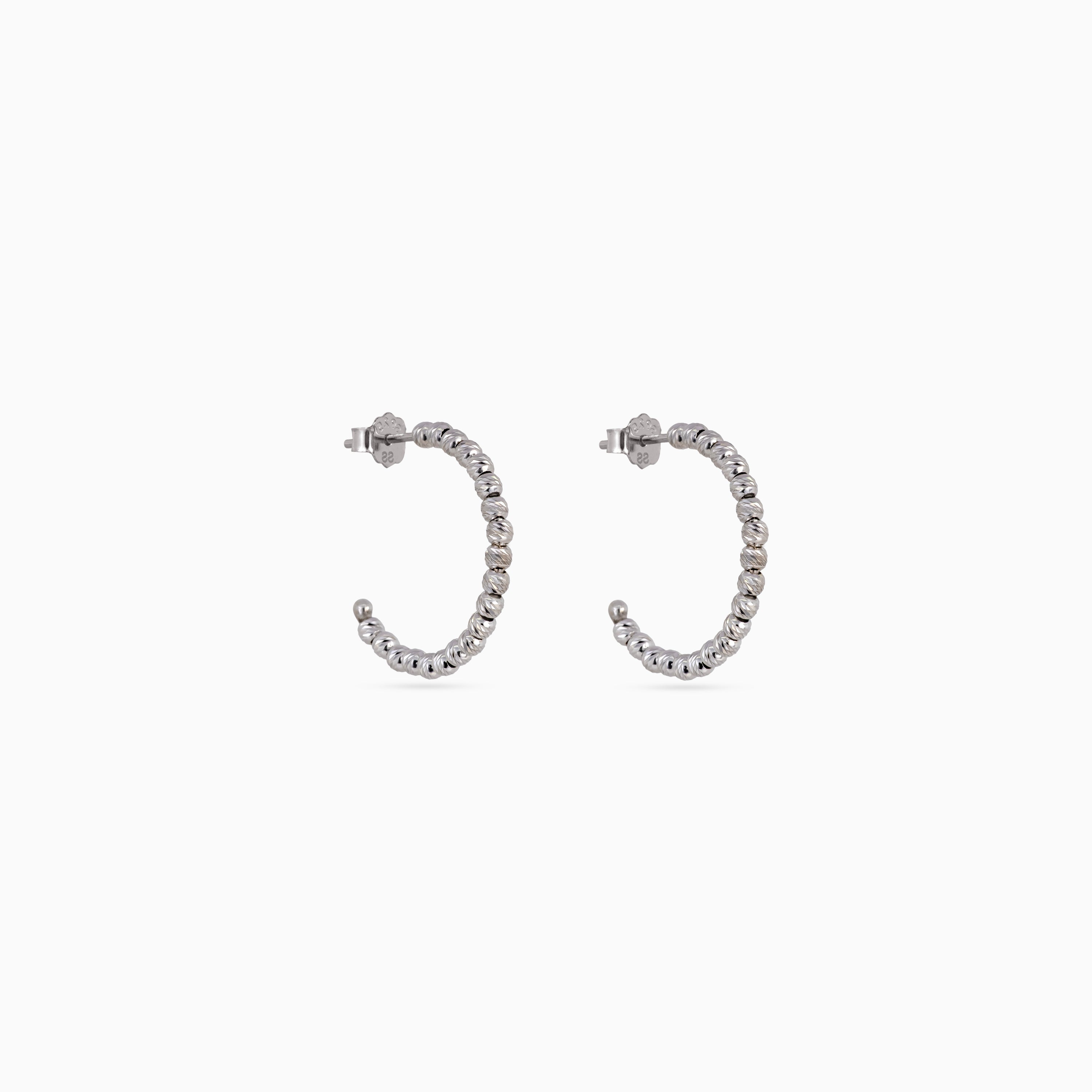 Silver Filigree Diamond Drops