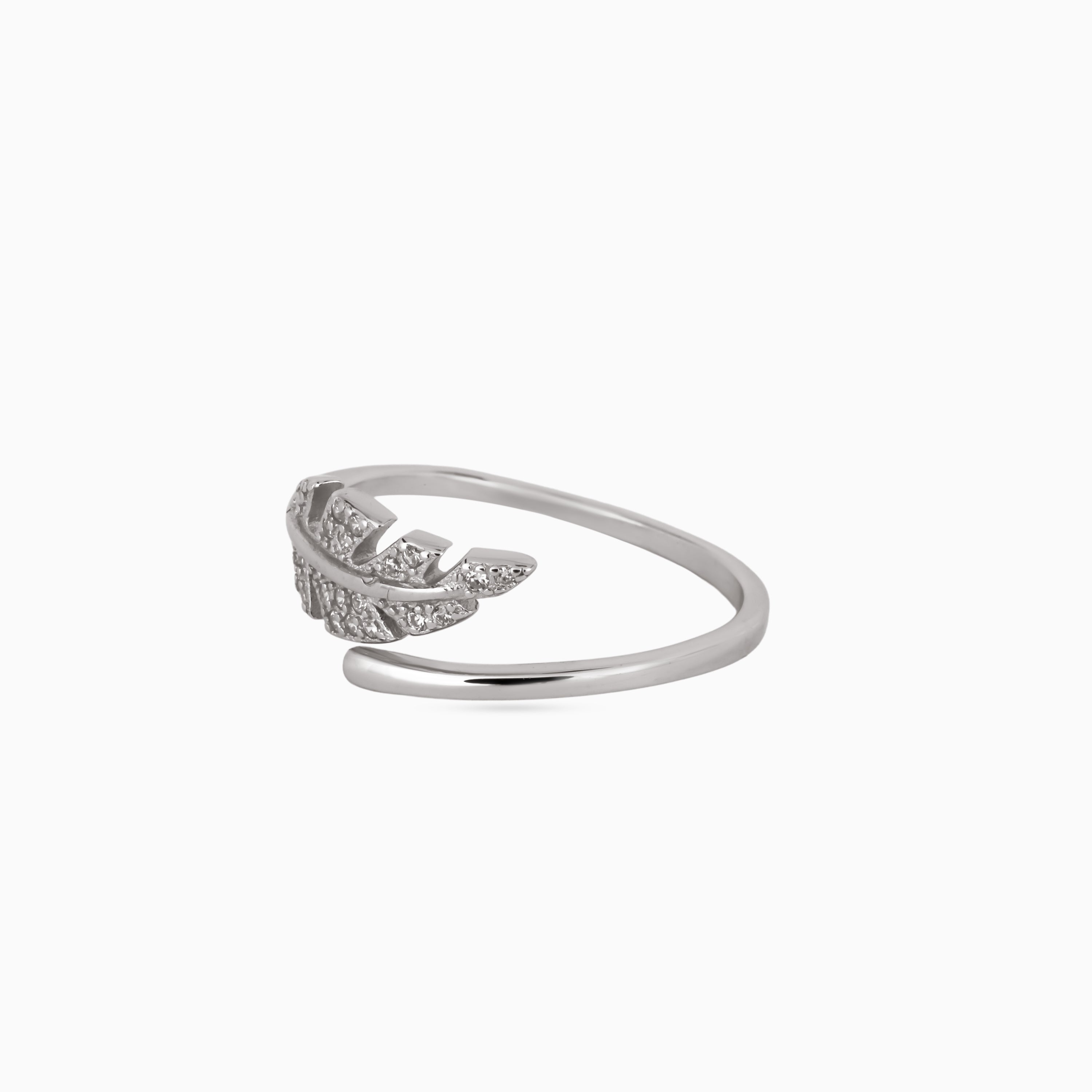Pavé Leaf Wrap Ring