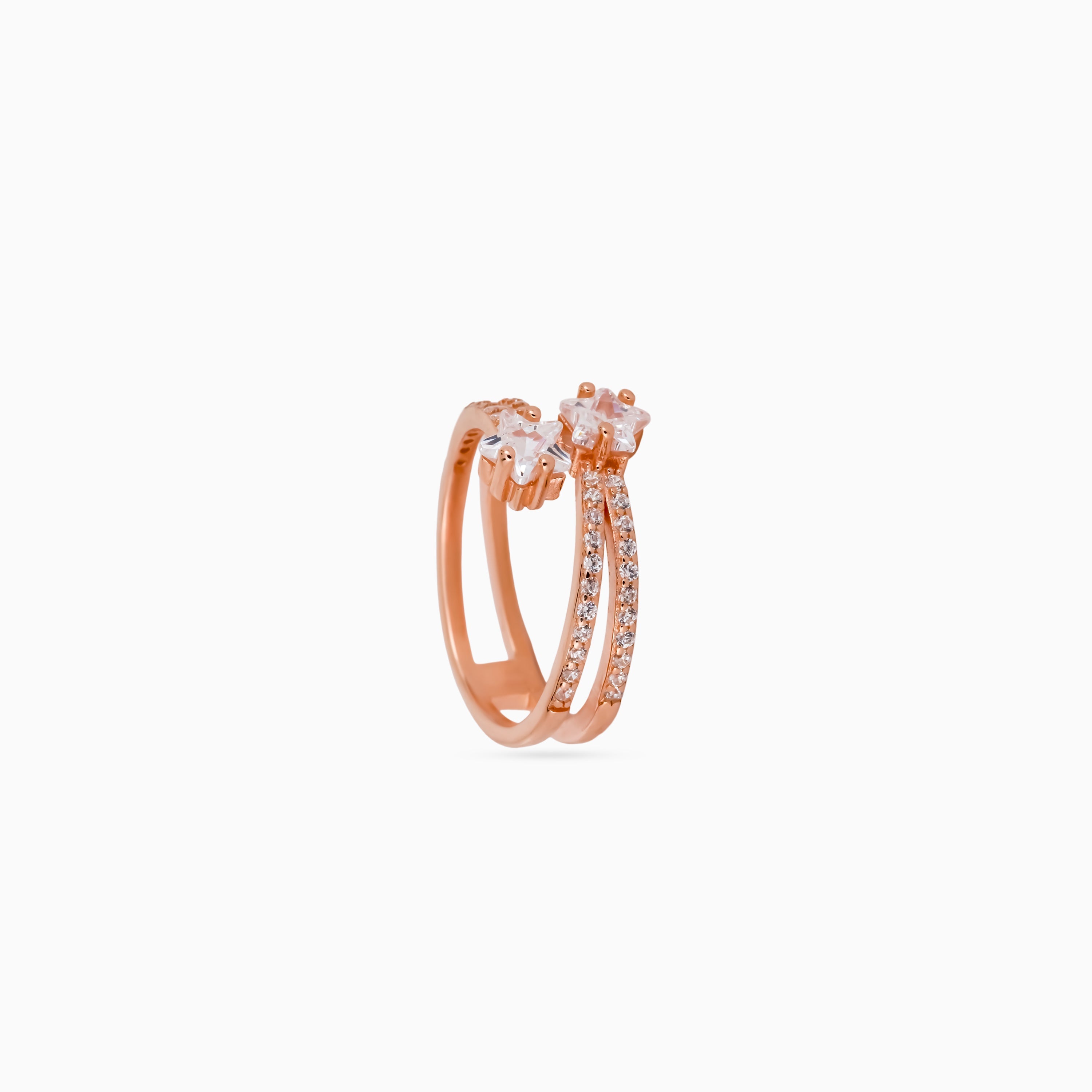Twin Shooting Stars Ring