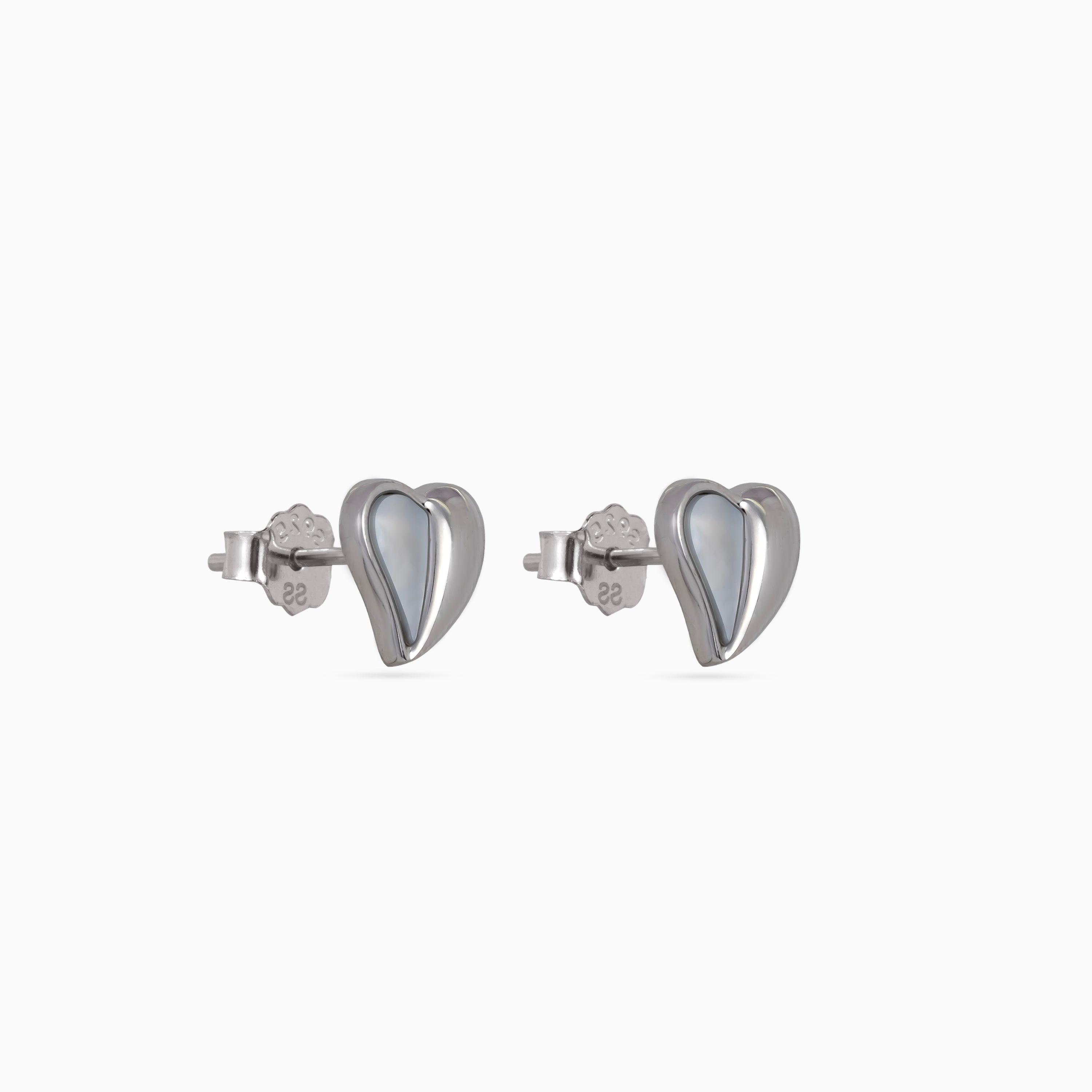 Heartline Mother of Pearl Studs