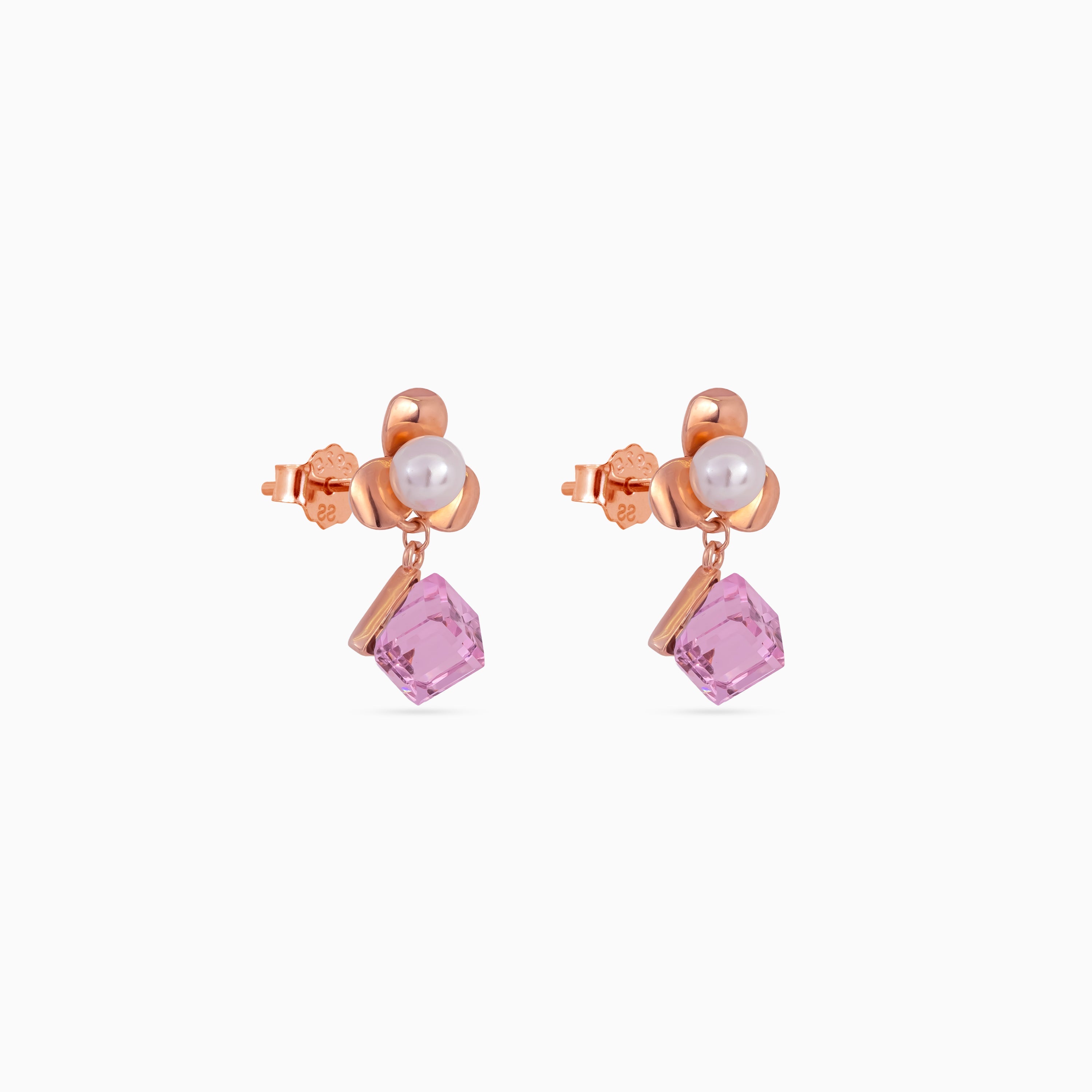 Rose Gold Orchid Pearl Prism Drops