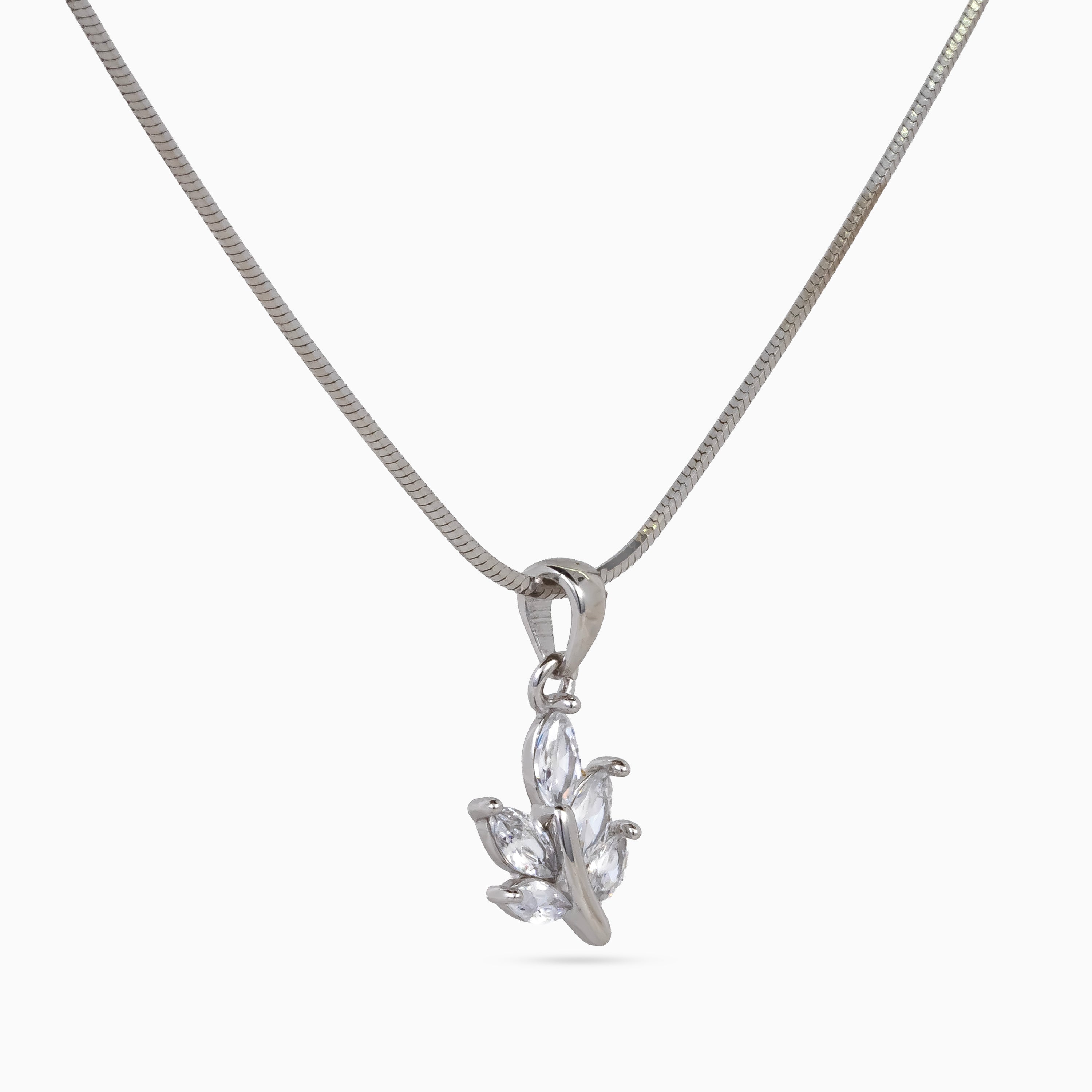 Crystal Leaf Trio Pendant Set