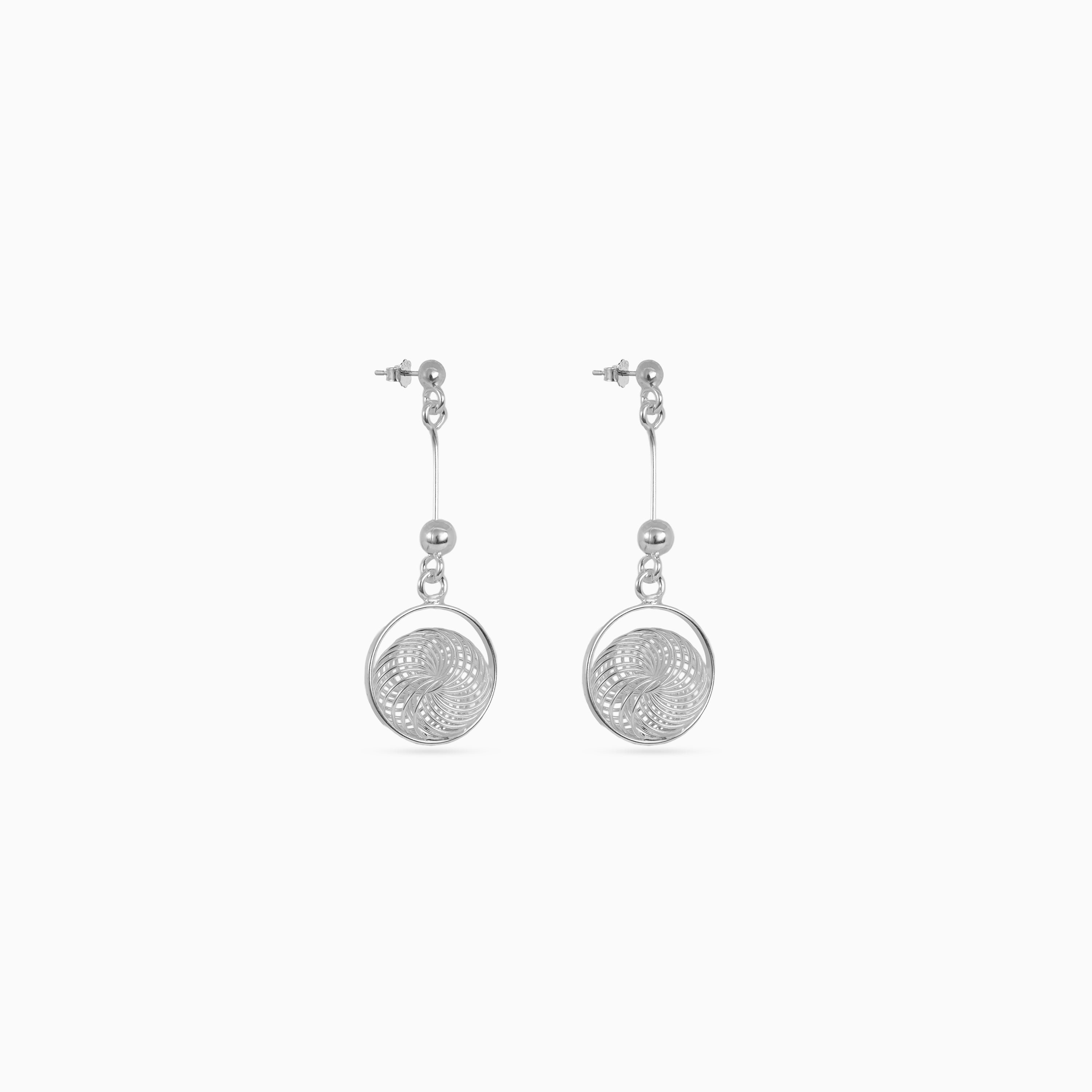 Silver Filigree Medallion Drops