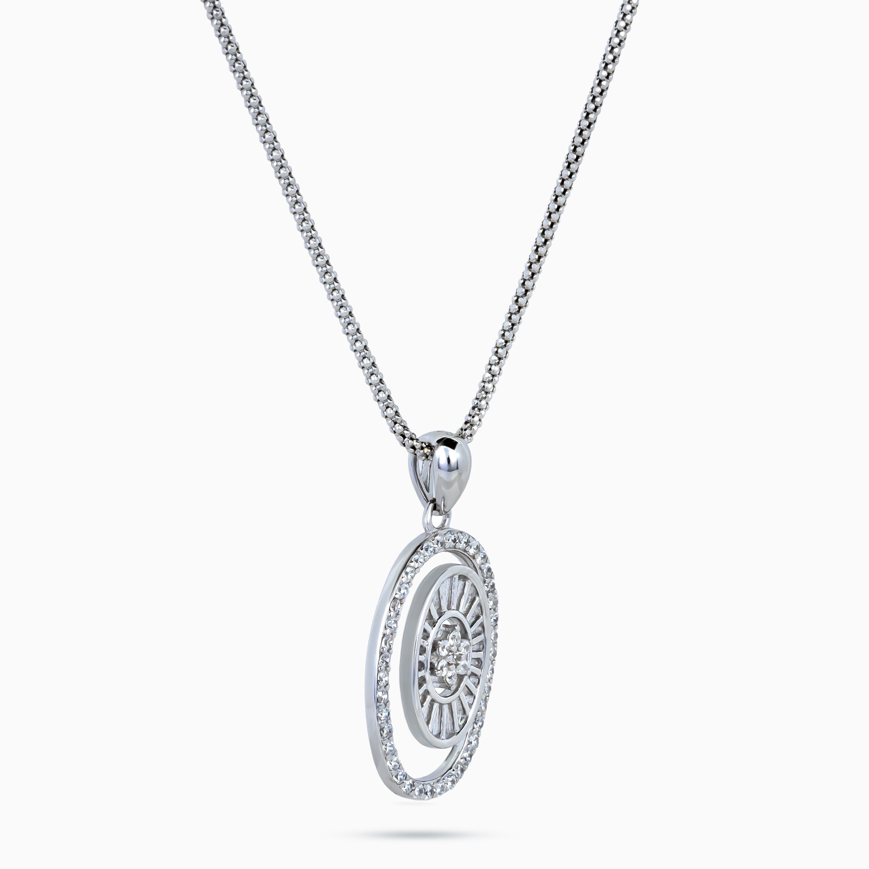 Sunburst Oval Pendant Set