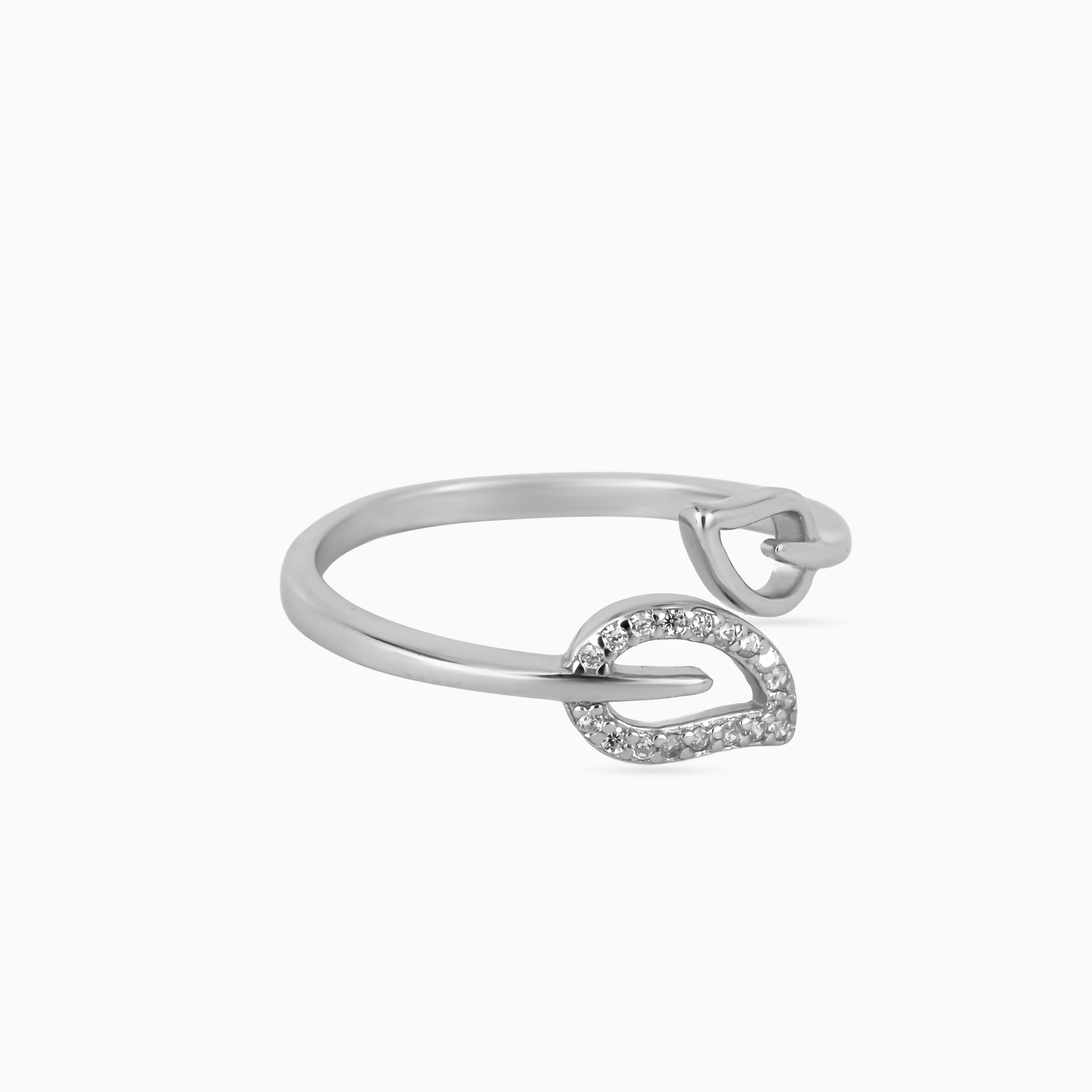 Twin Leaf Whisper Ring