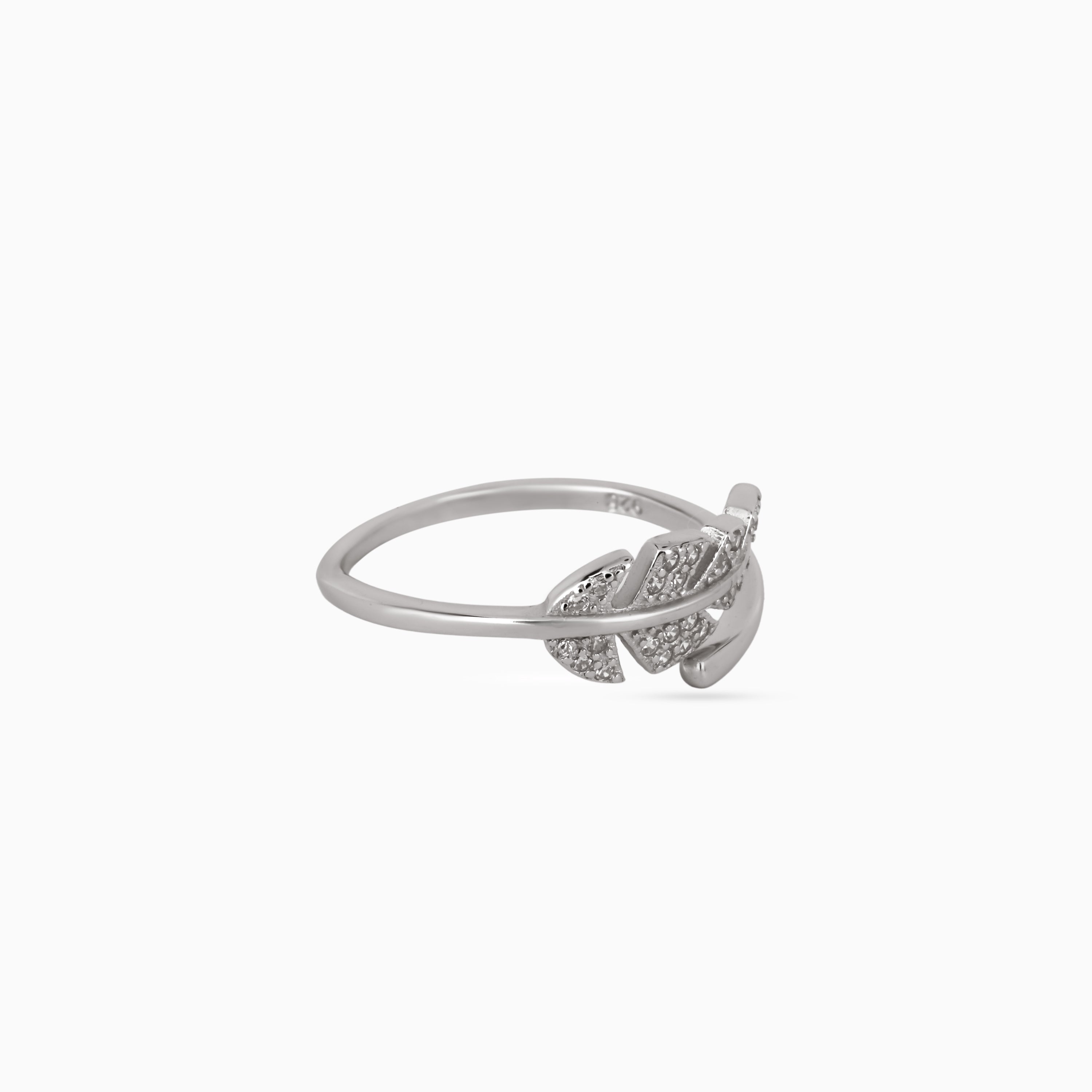 Pavé Leaf Wrap Ring