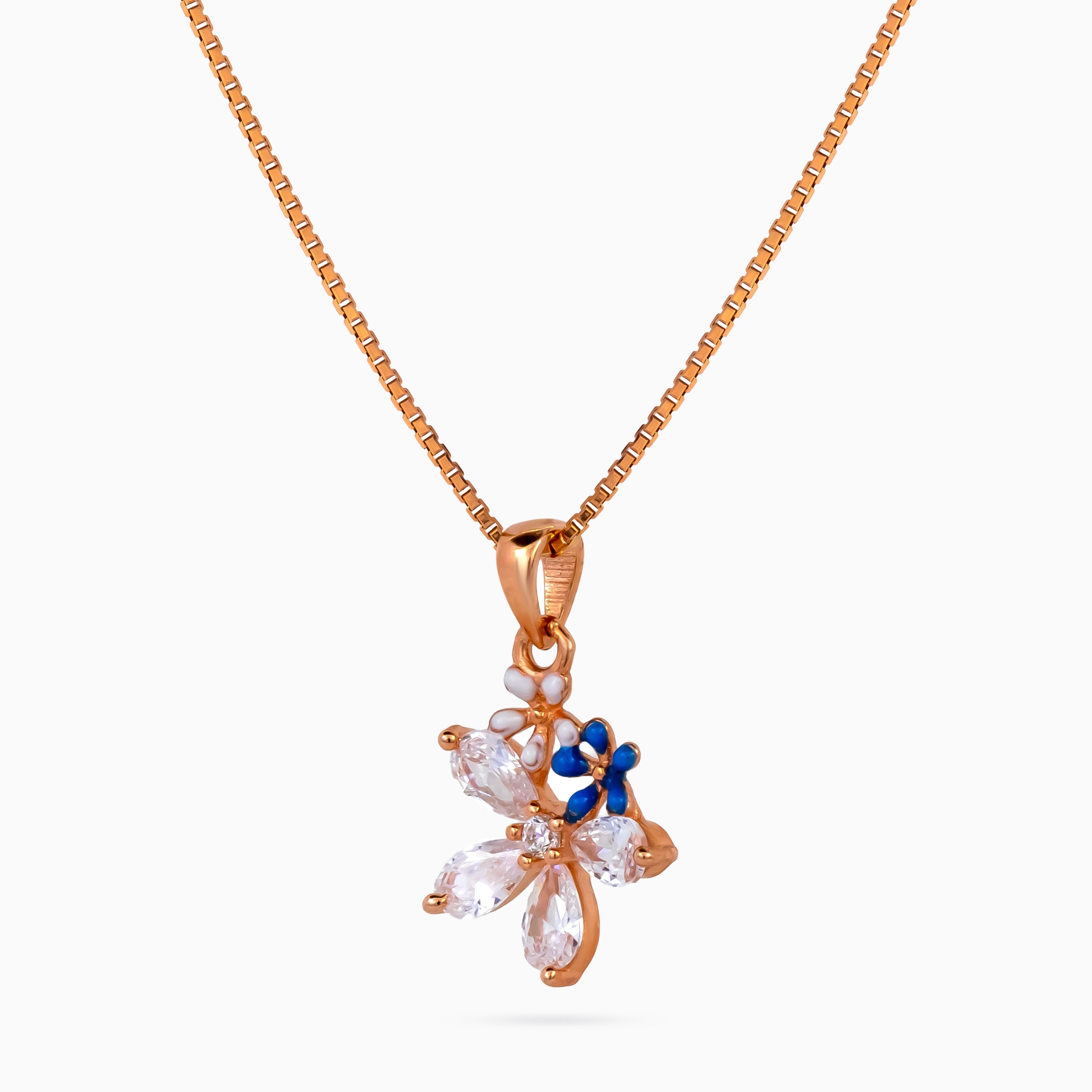 Azure Blossom Cluster Pendant Set