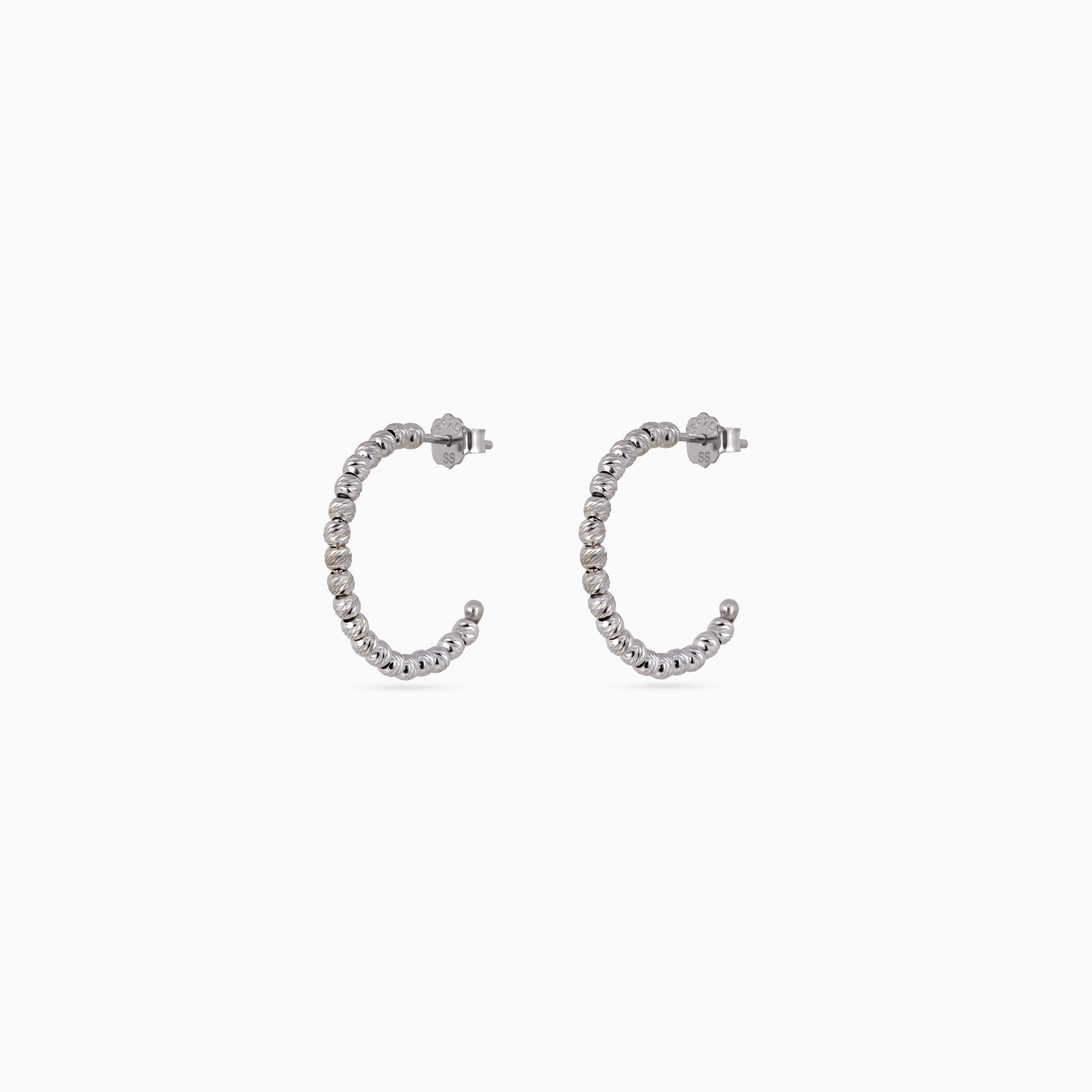 Silver Filigree Diamond Drops