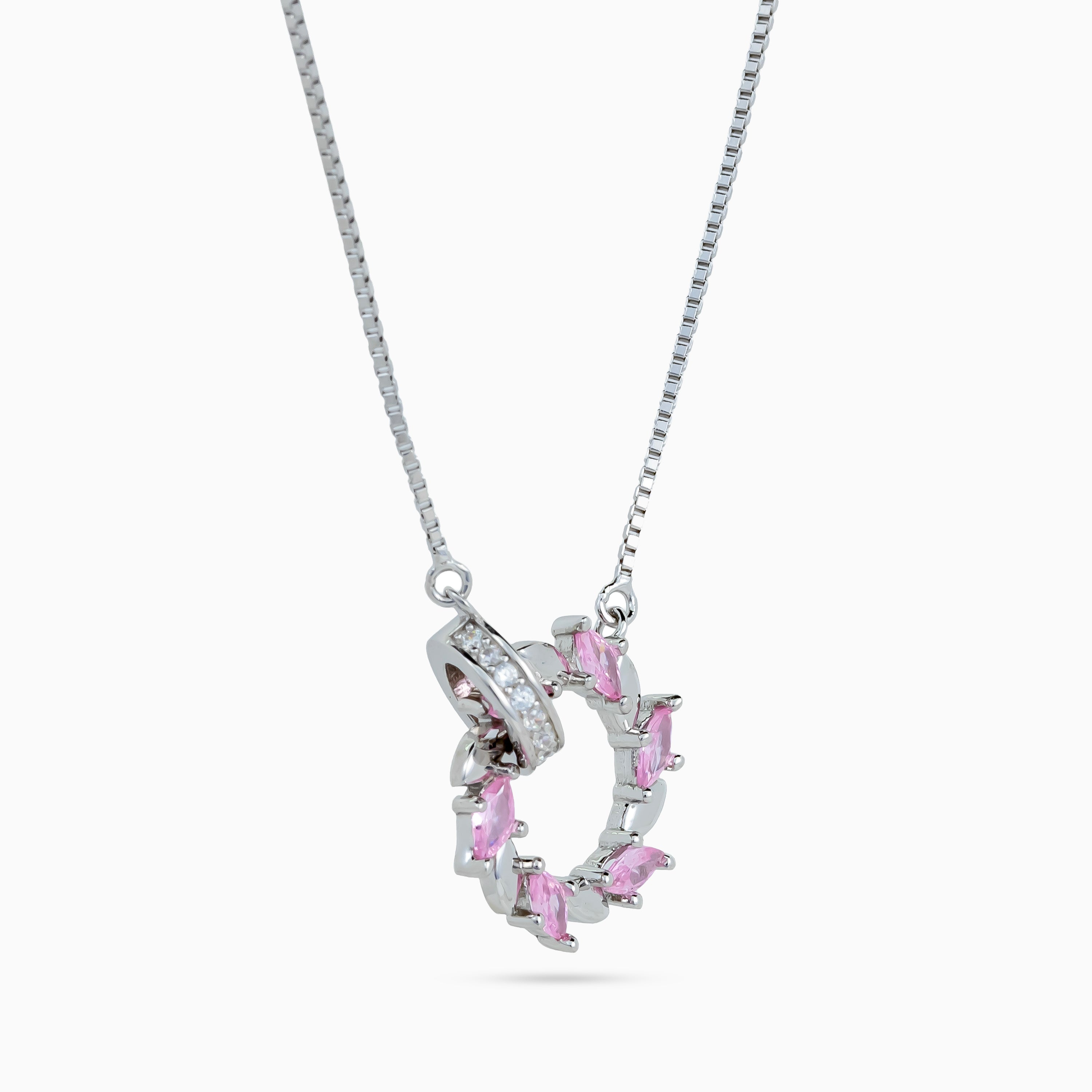 Rosy Laurel Spinner Necklace