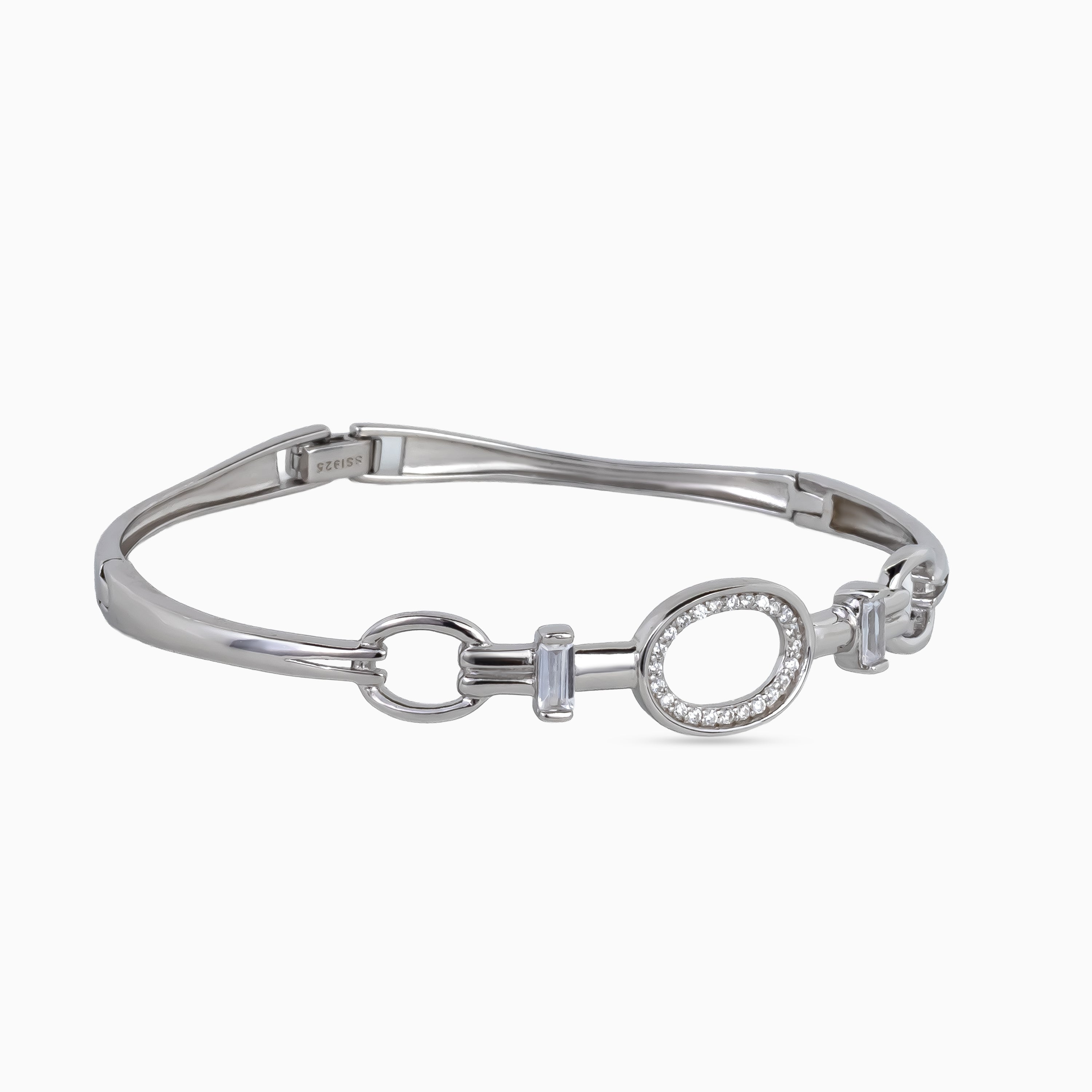 Pavé Oval Link Bangle