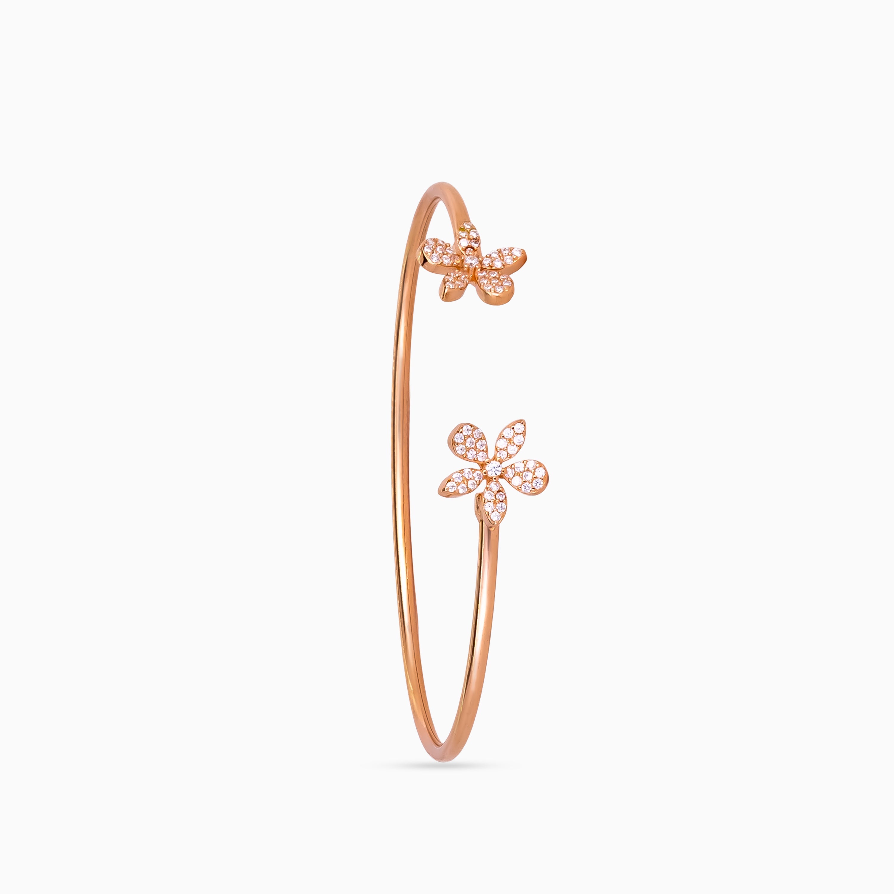 Twin Blossom Pavé Bangle