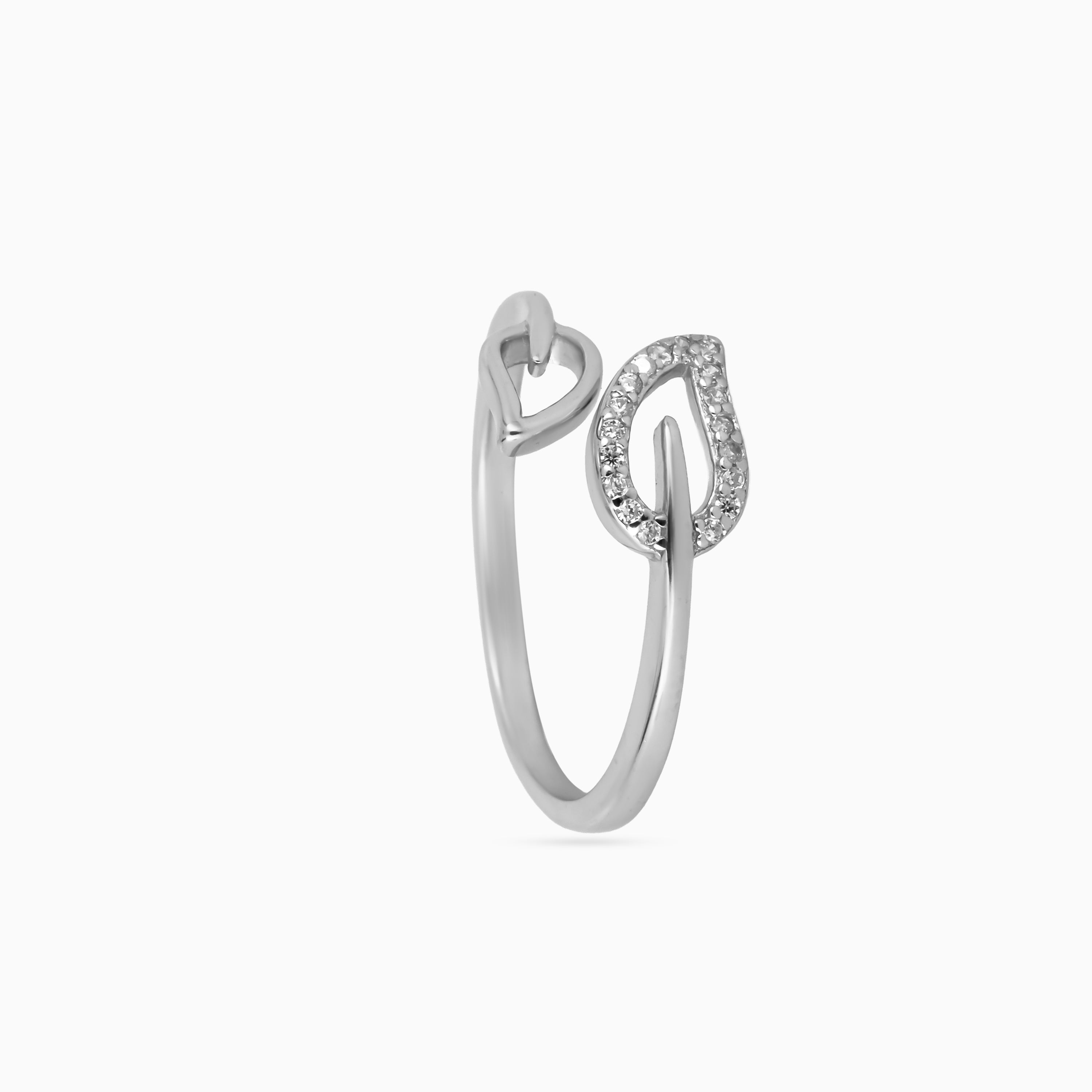 Twin Leaf Whisper Ring