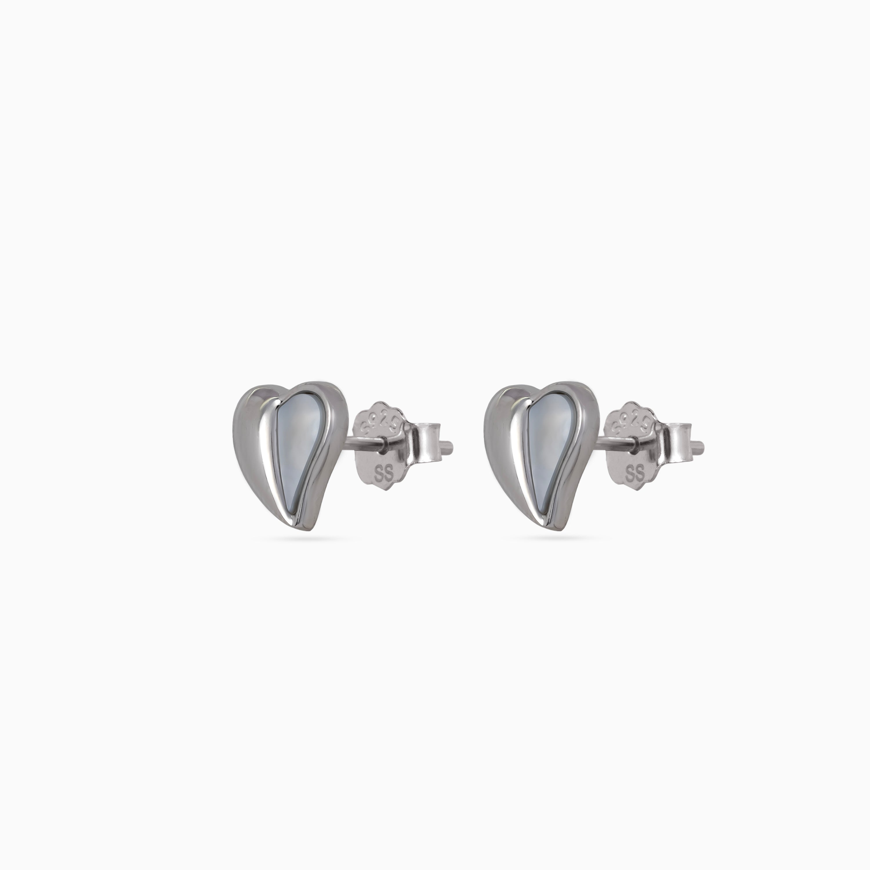 Heartline Mother of Pearl Studs