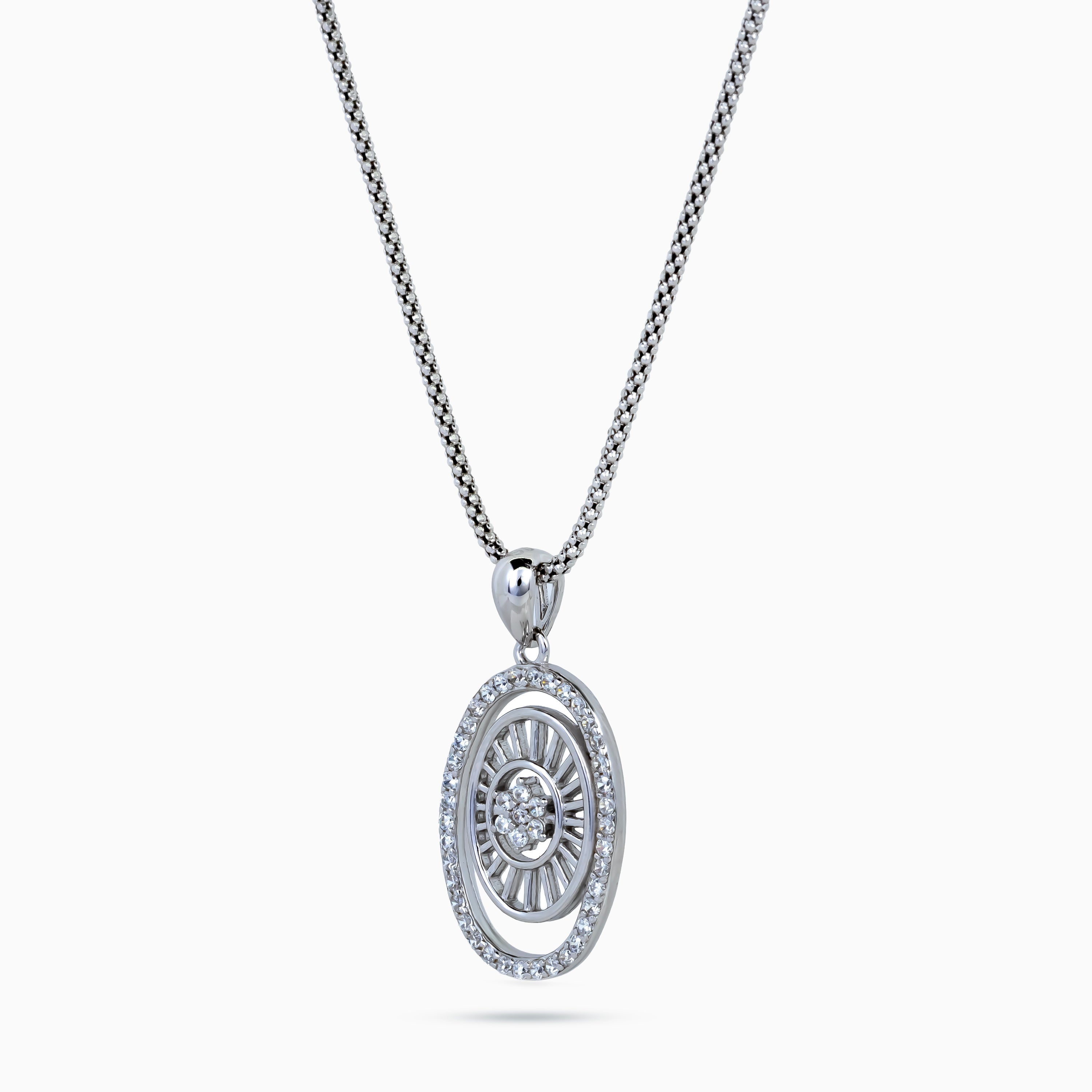 Sunburst Oval Pendant Set