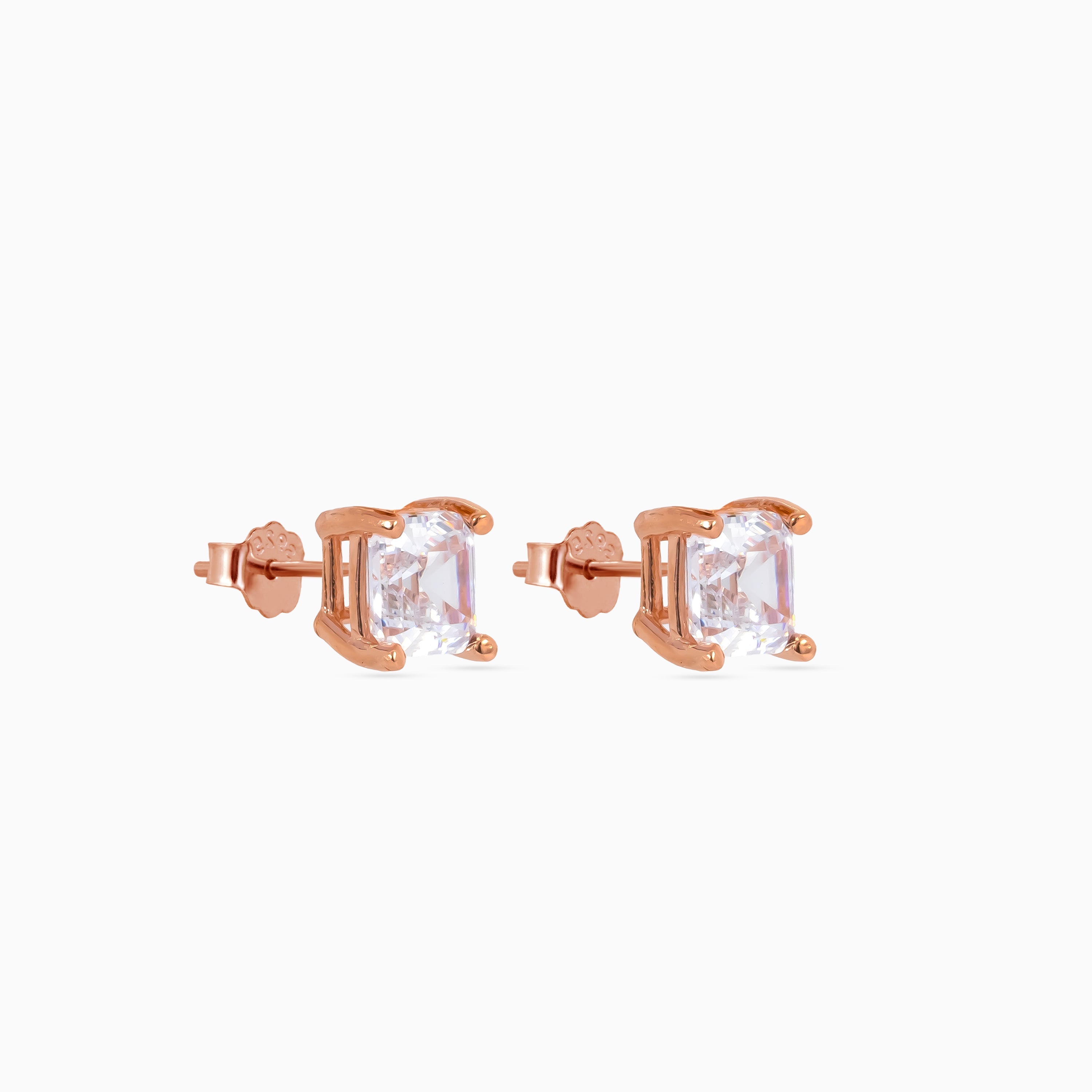 Rose Gold Asscher Glow Mini Solitaires