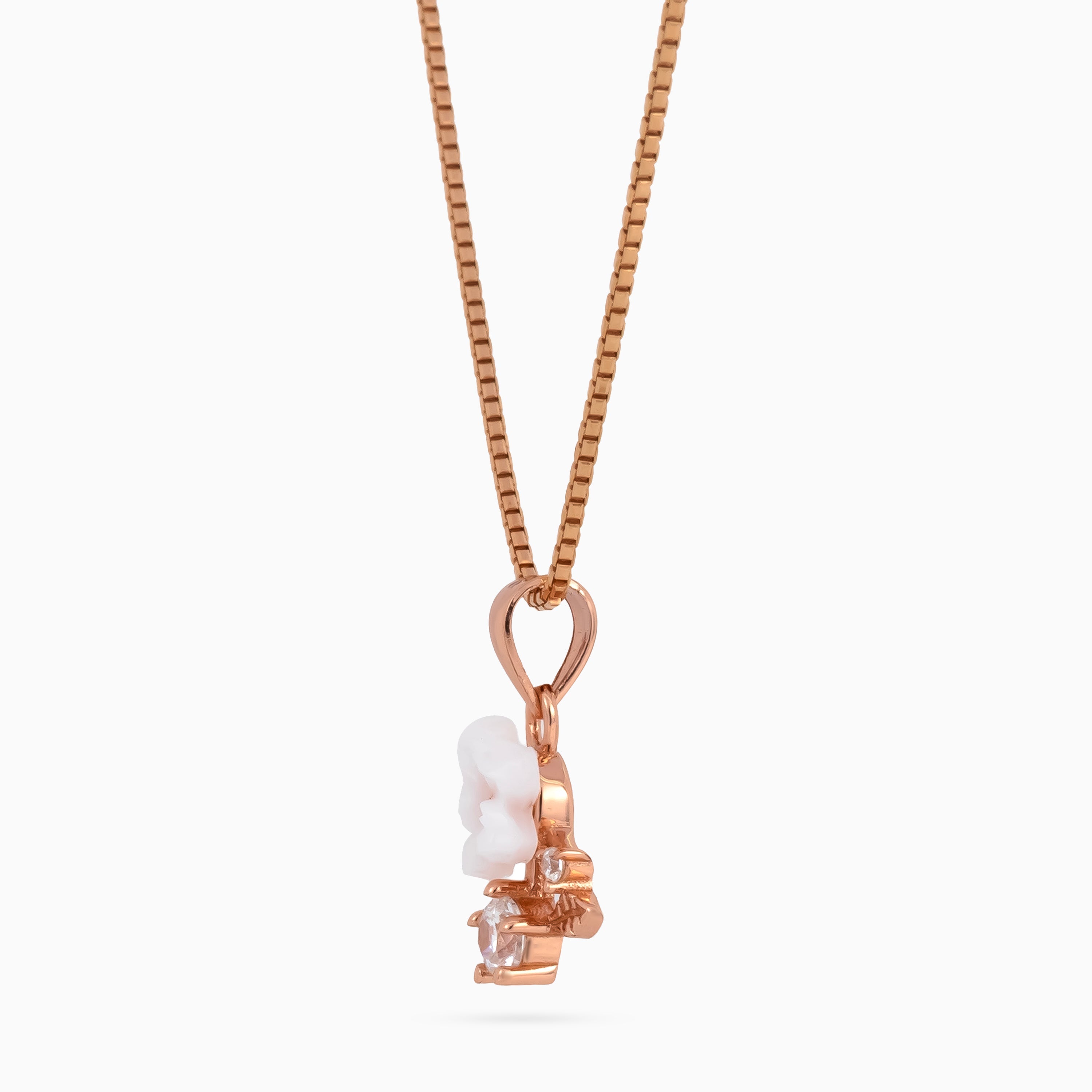 Blush Petal Charm Necklace
