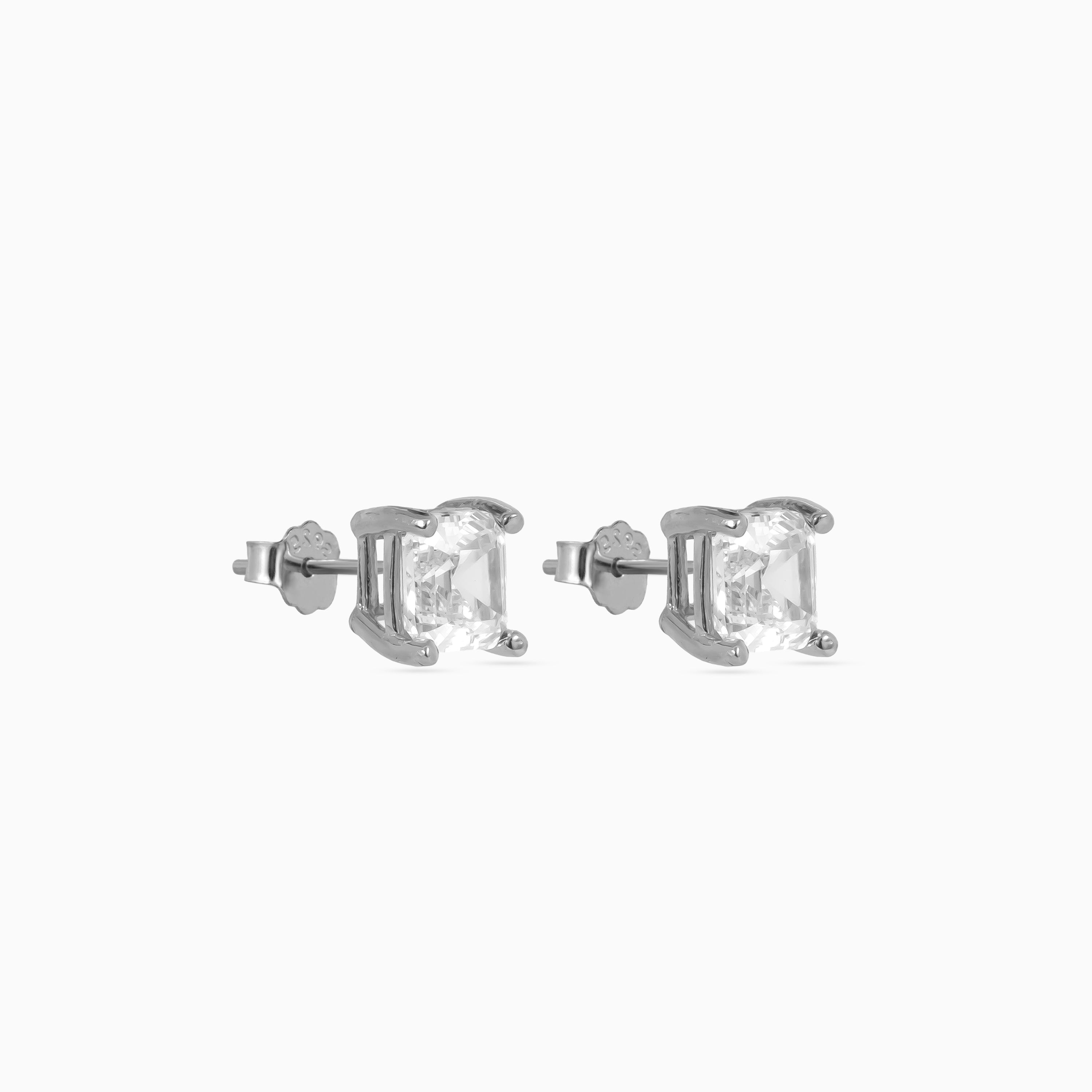 Silver Asscher Glow Mini Solitaires
