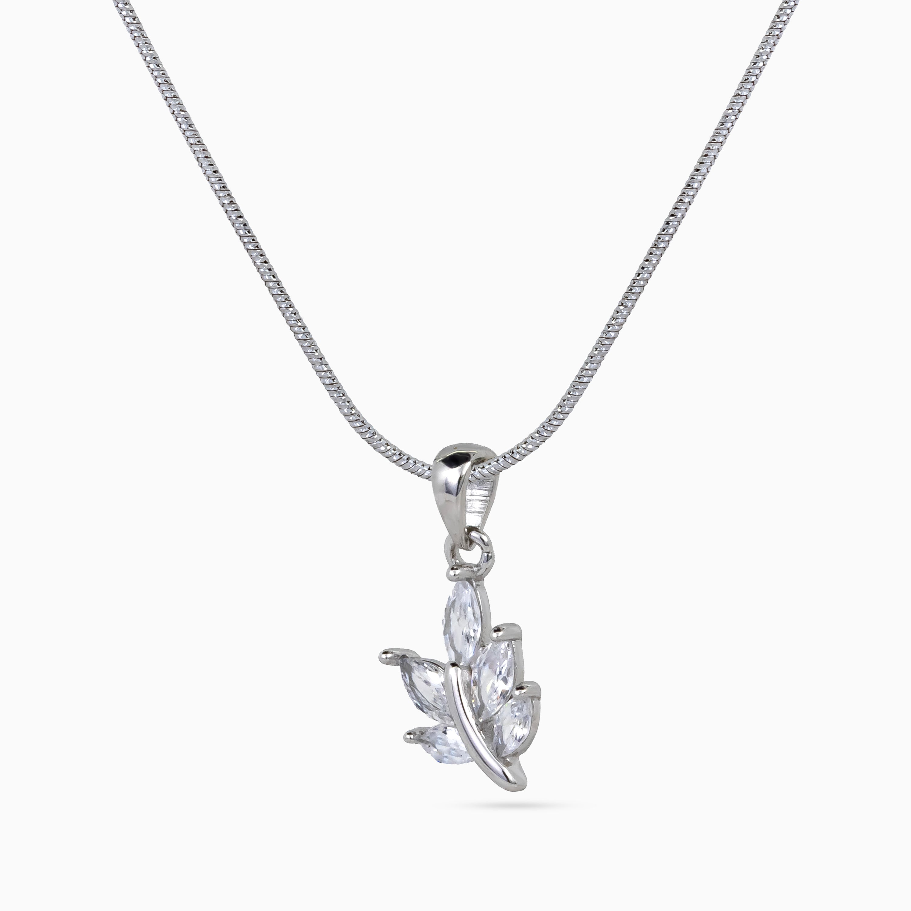 Crystal Leaf Trio Pendant Set