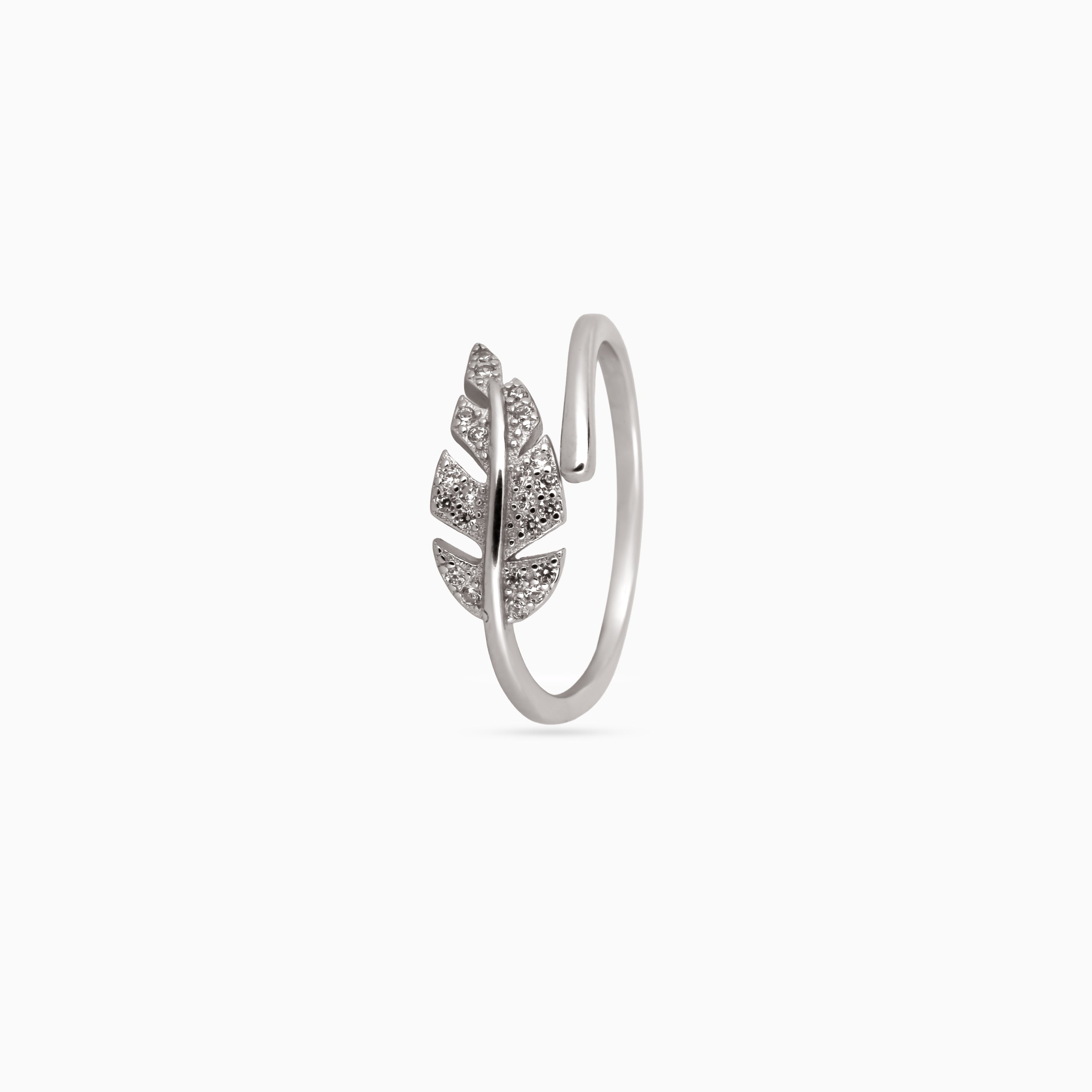 Pavé Leaf Wrap Ring