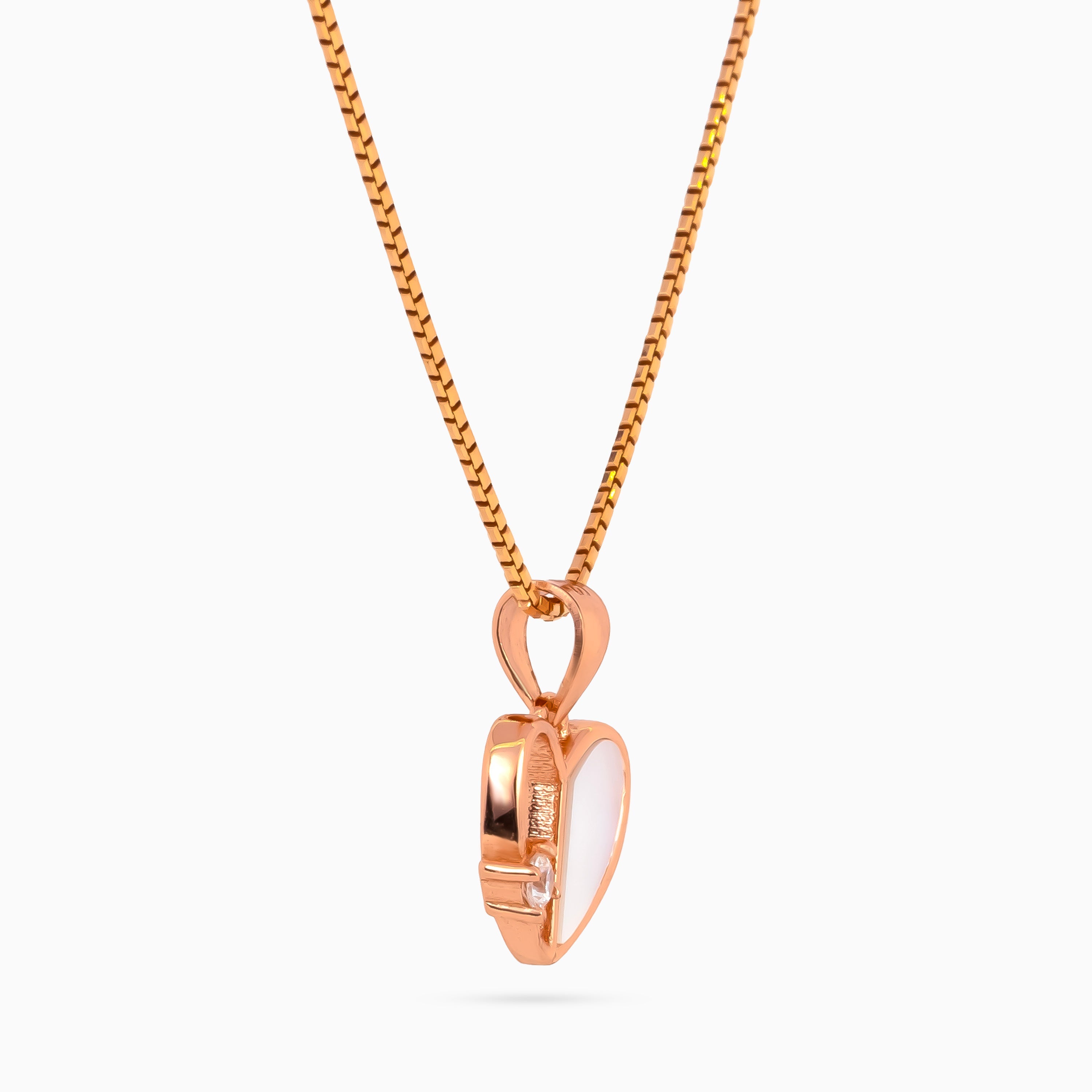 Petite Heartline Solitaire Necklace