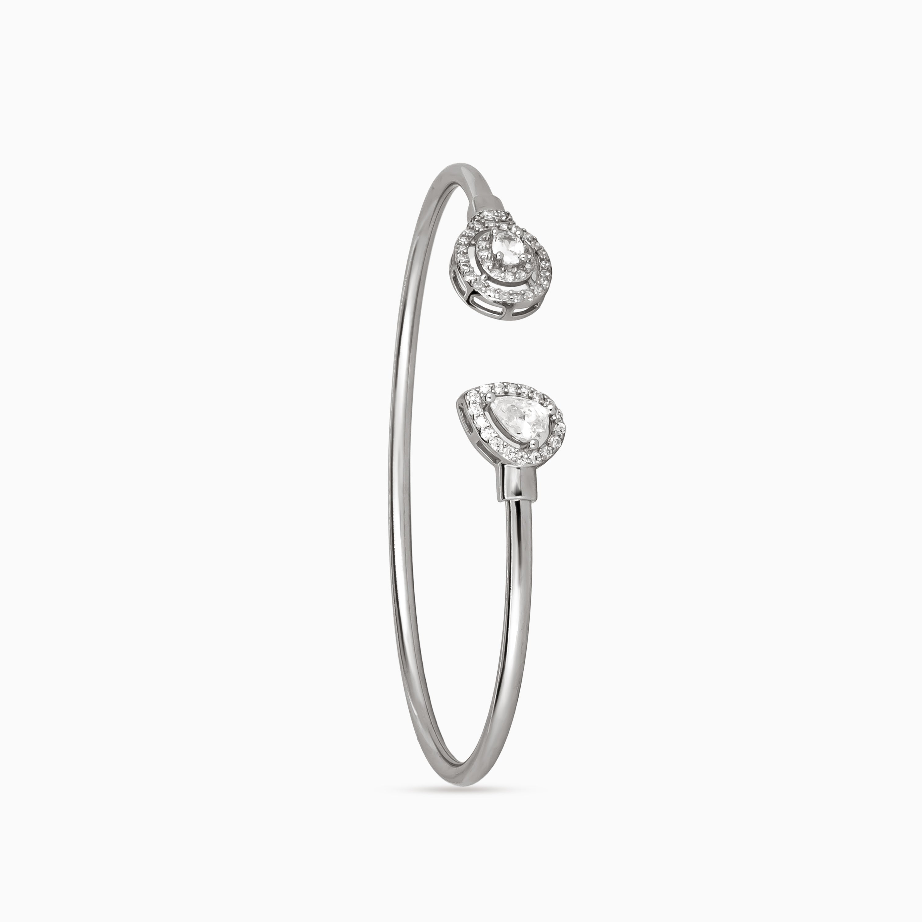 Blush Octagon & Dewdrop Bangle