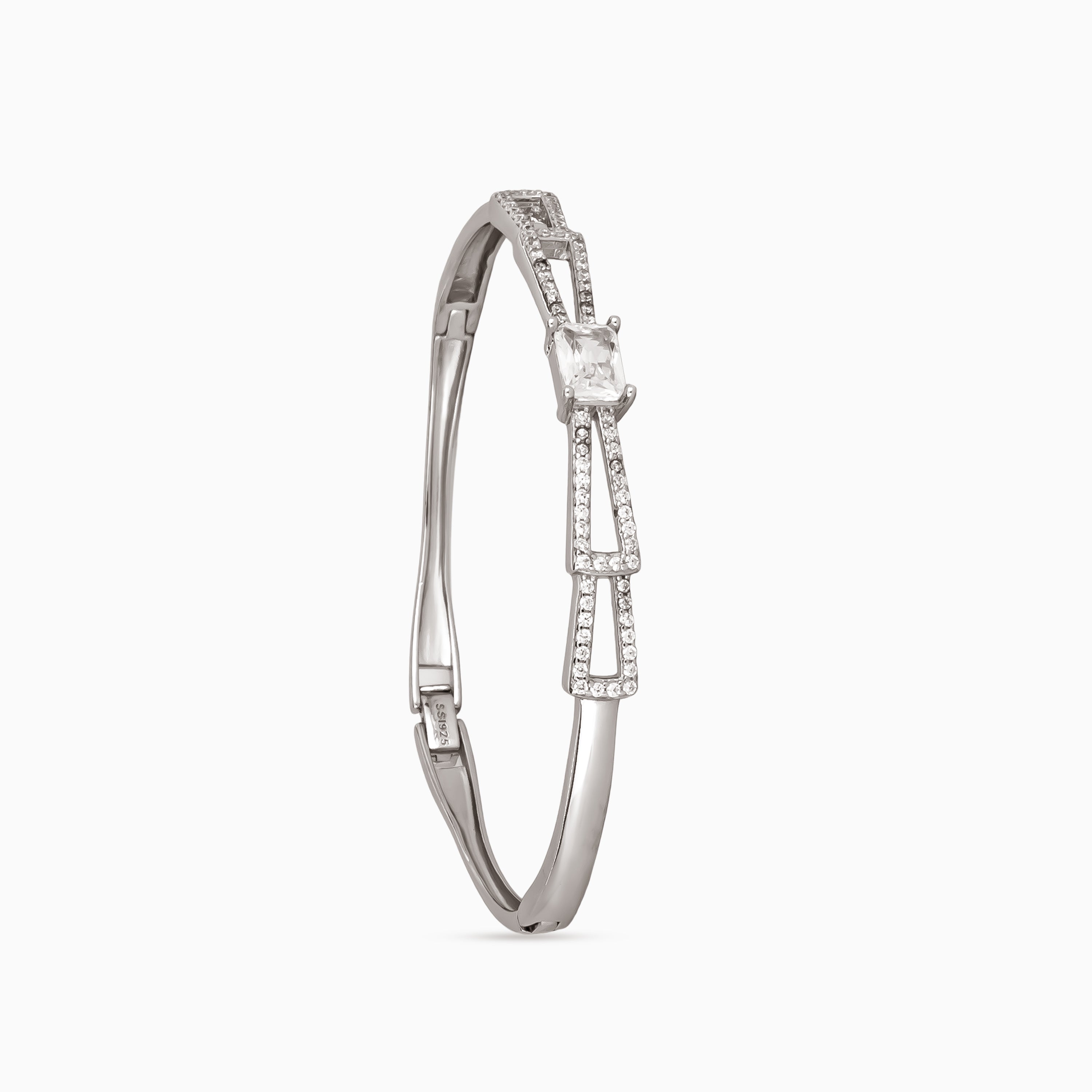 Linear Pavé ID Bangle