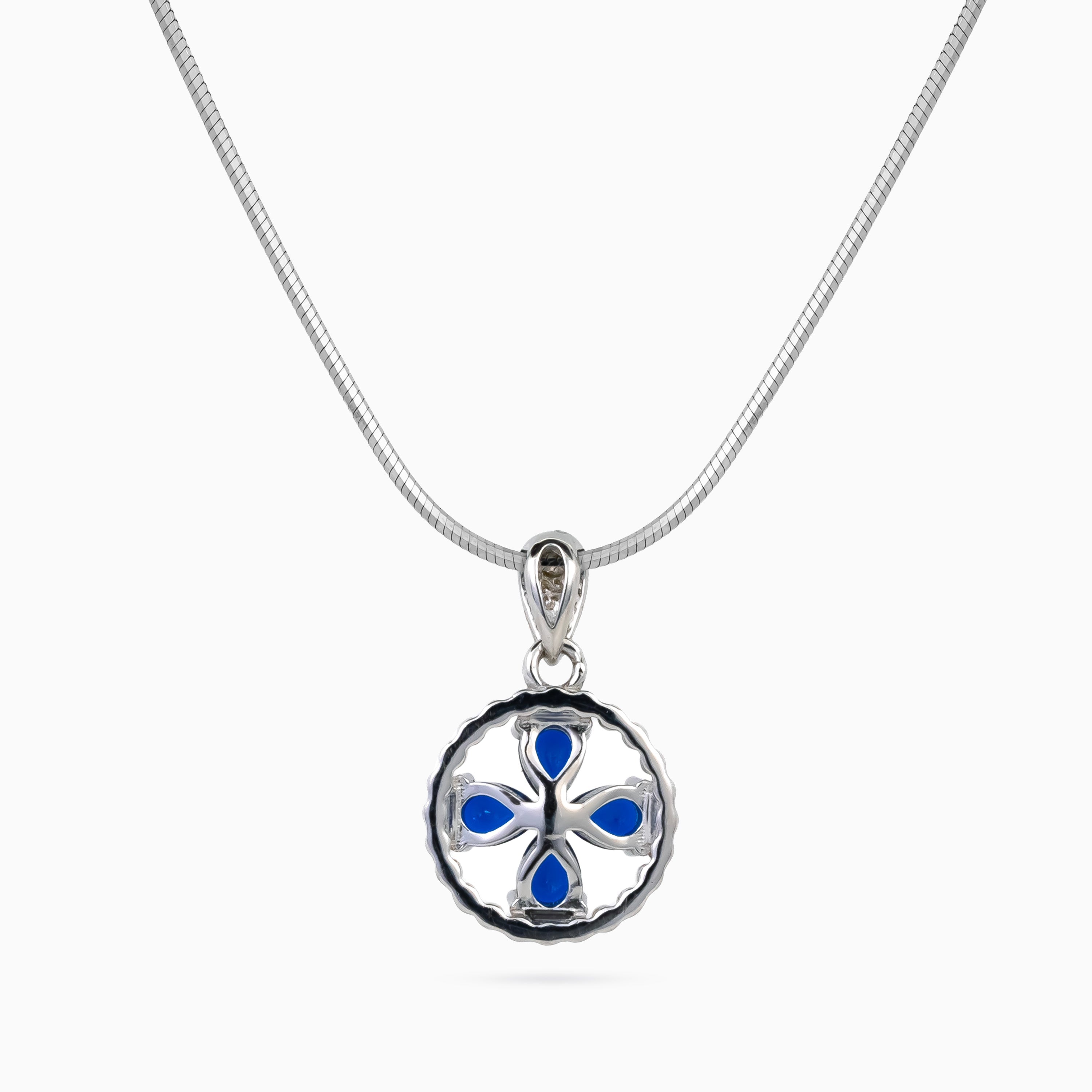 Midnight Petal Medallion Pendant Set